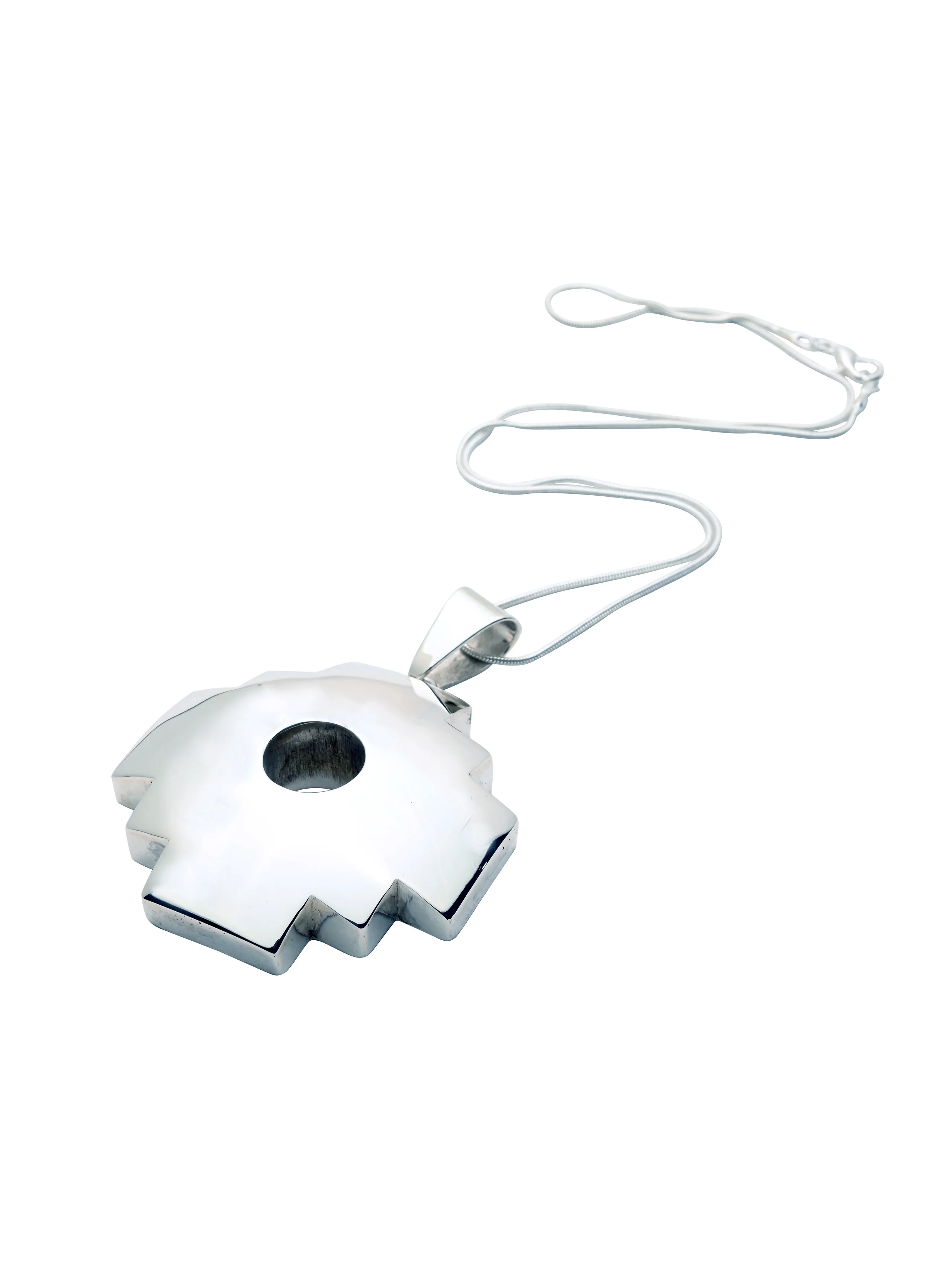 950 Sterling Silver Peruvian Chakana Necklace - Convex - Image 8