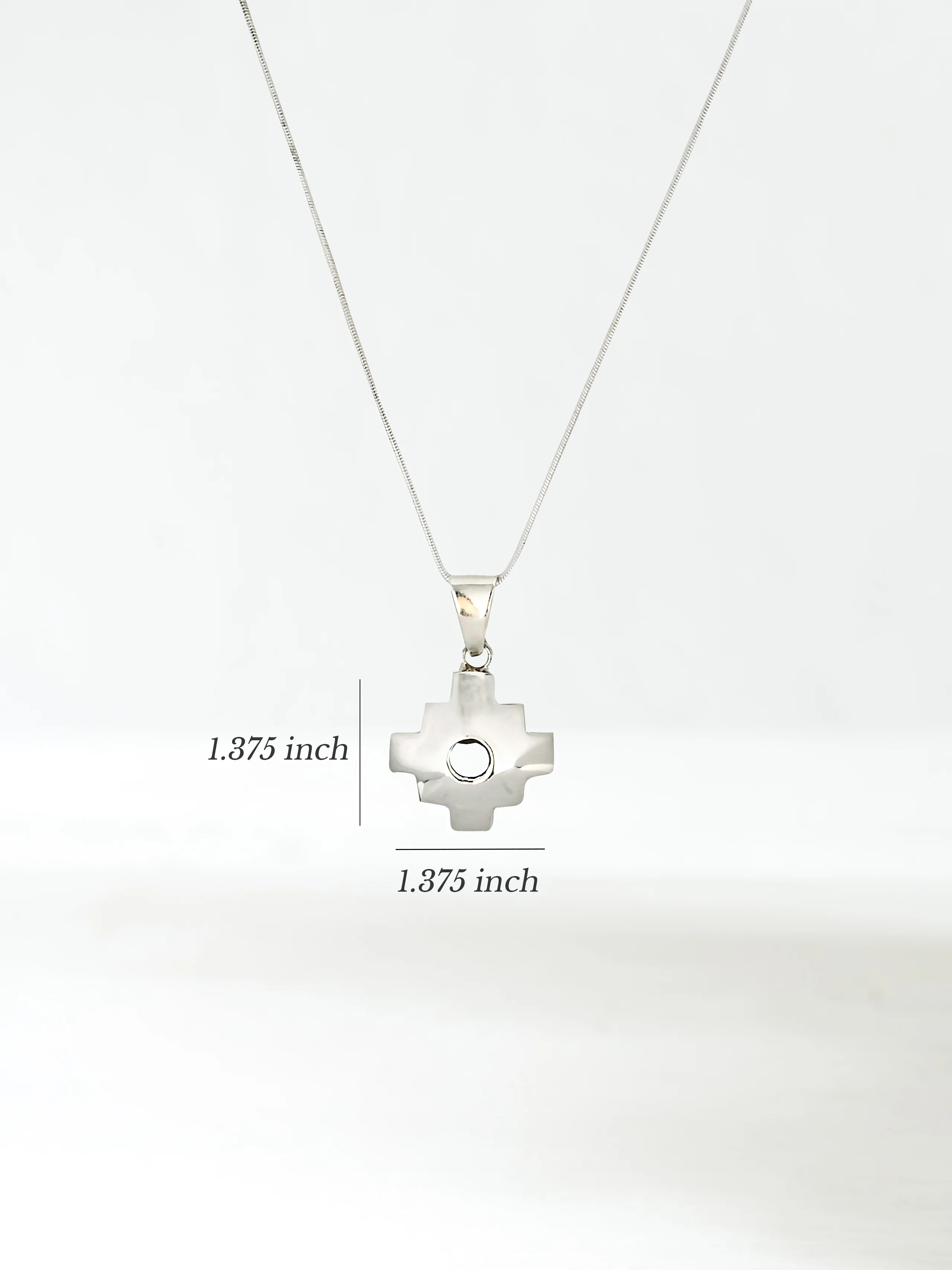 950 Sterling Silver Peruvian Chakana Necklace - Convex - Image 9