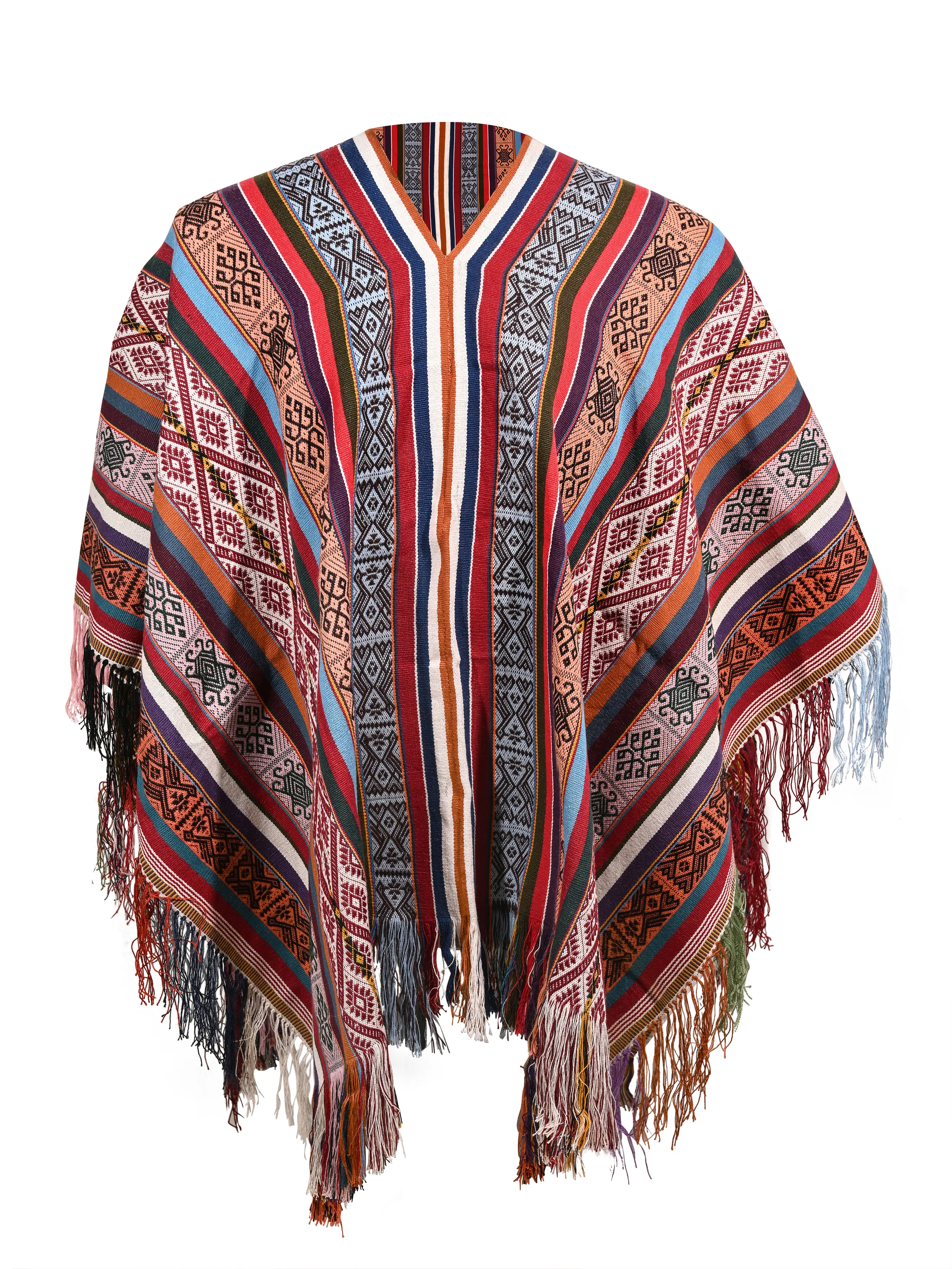 Alpaca Acrylic Blend Poncho - Image 3