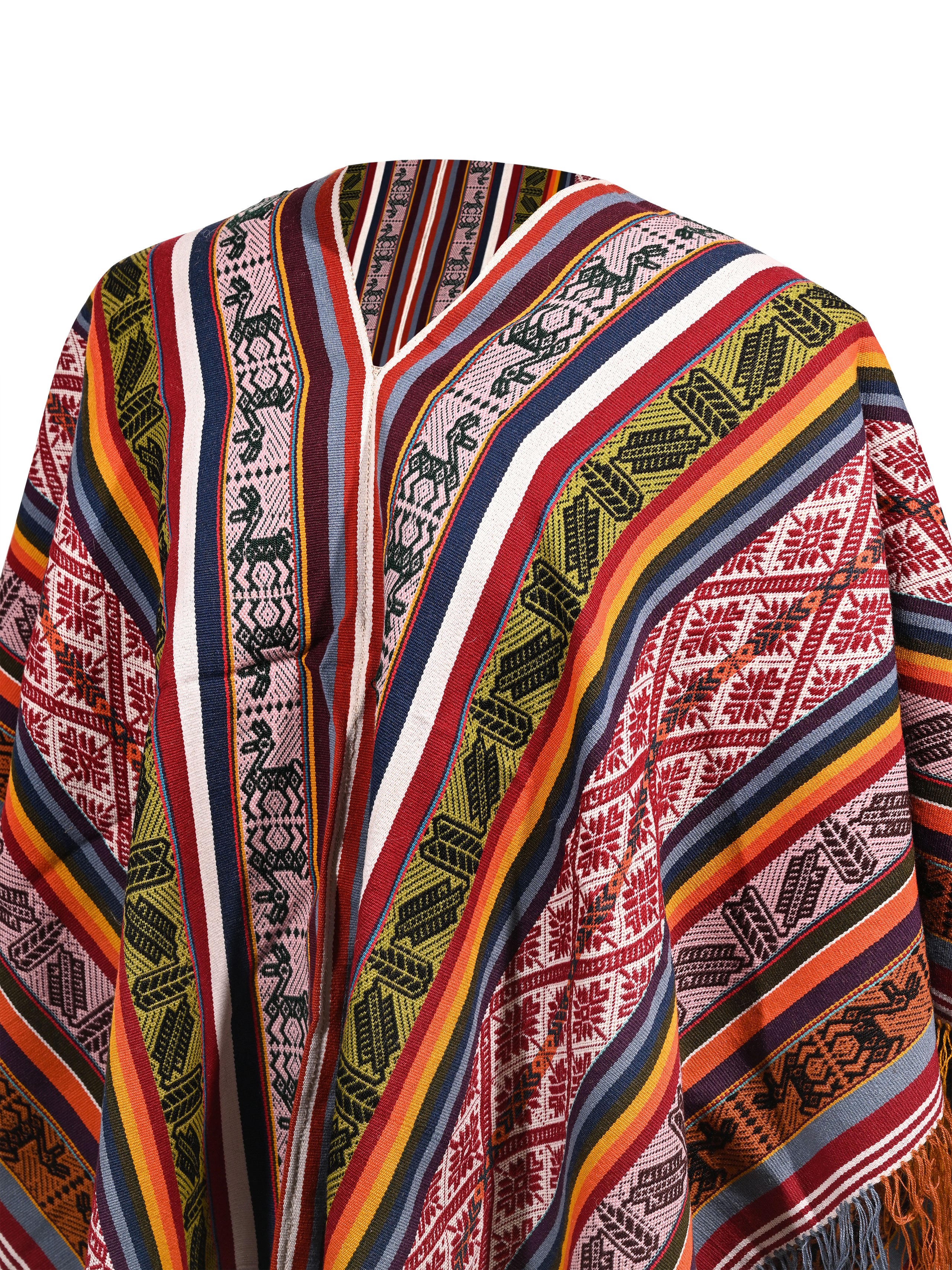 Alpaca Acrylic Blend Poncho - Image 2
