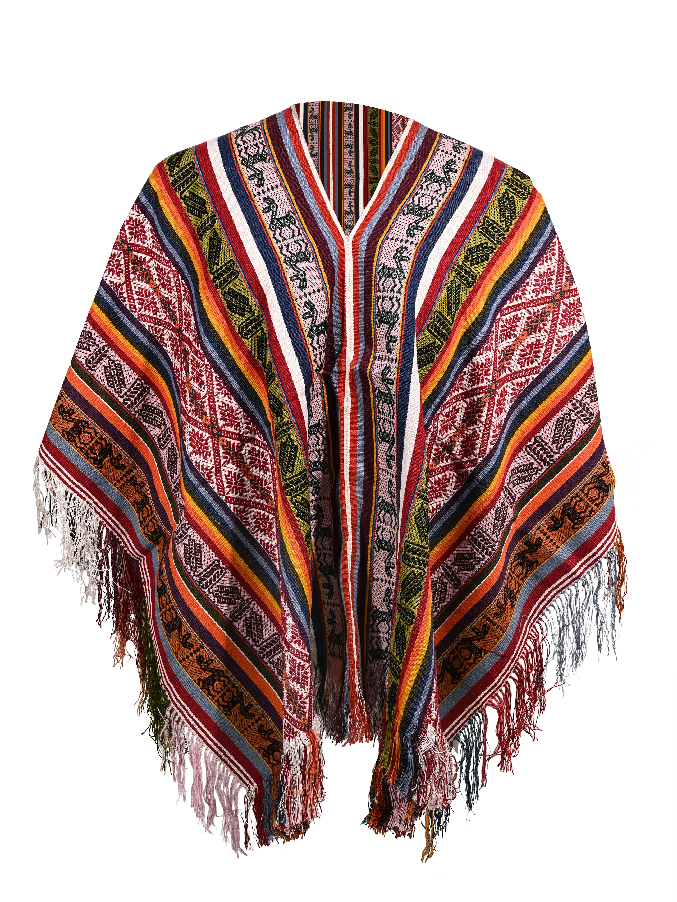 Alpaca Acrylic Blend Poncho - Image 3