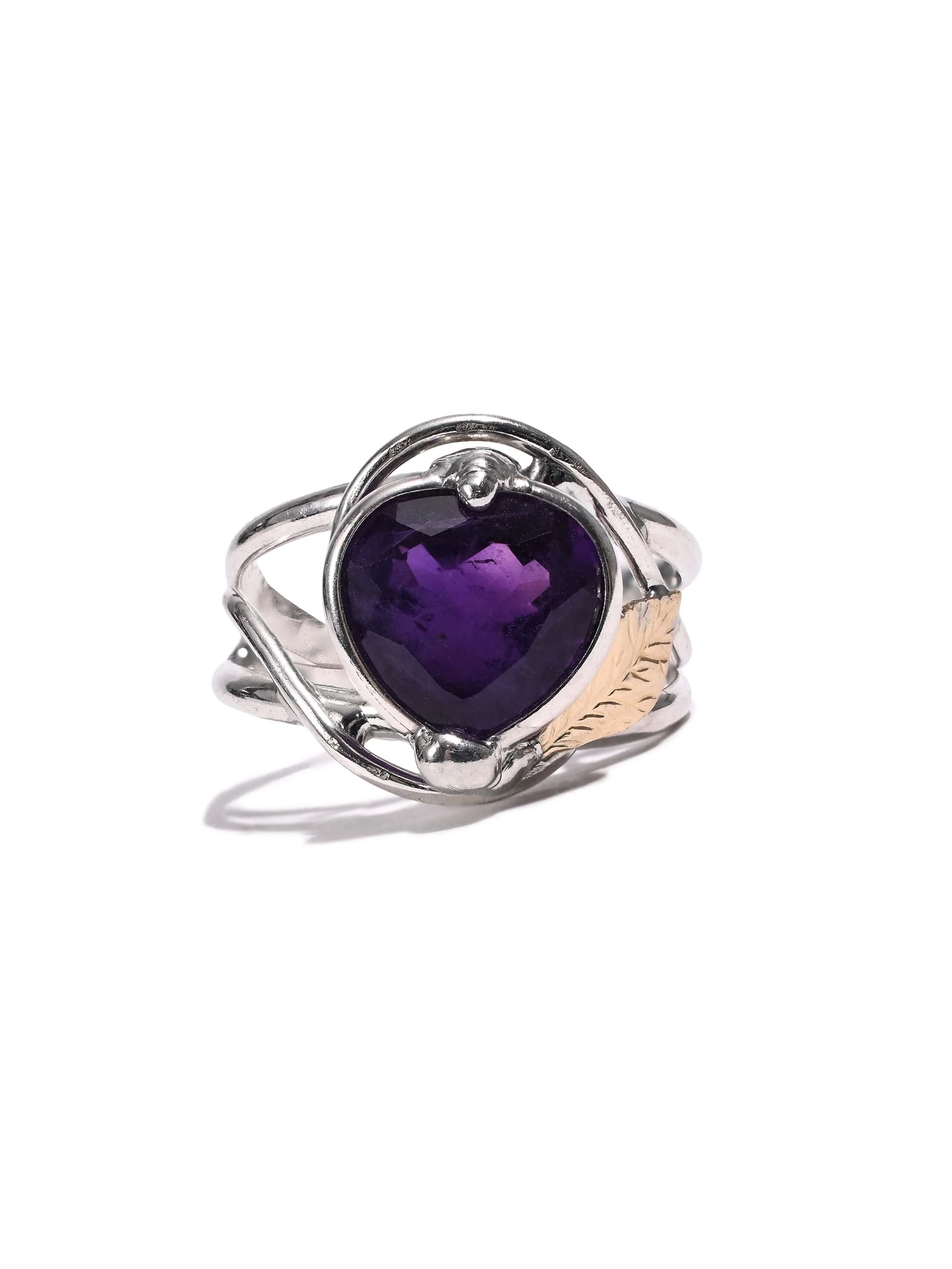 Amethyst Heart Ring