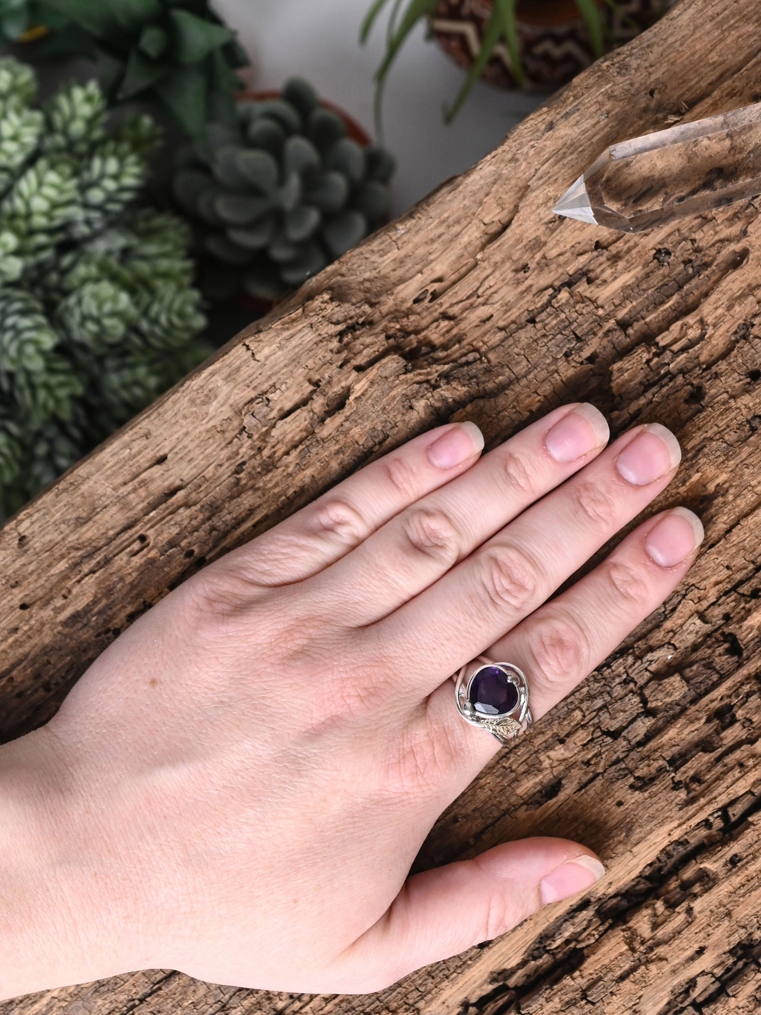 Amethyst Heart Ring - Image 5
