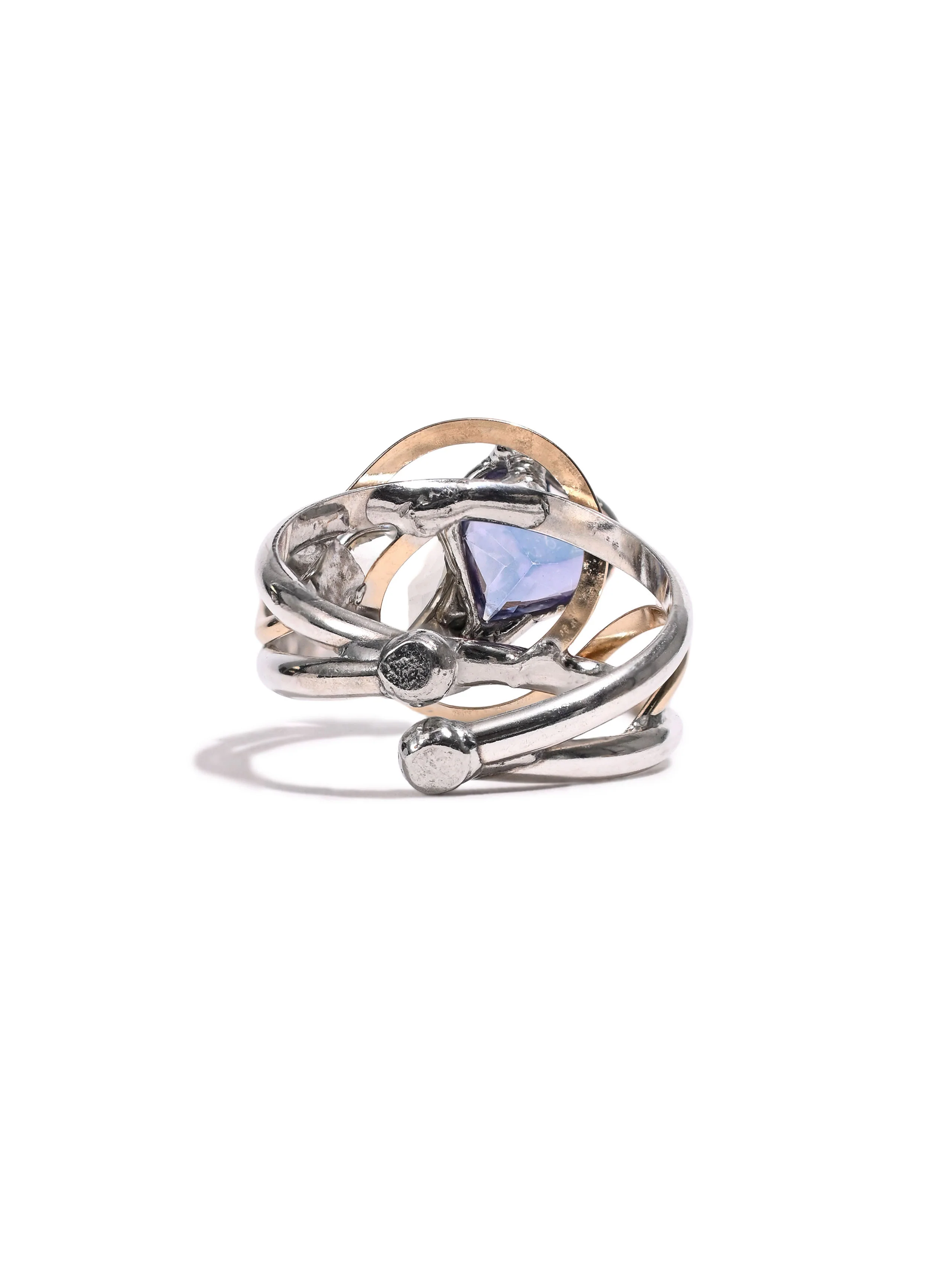 Amethyst and Quartz Heart Ring - Image 3