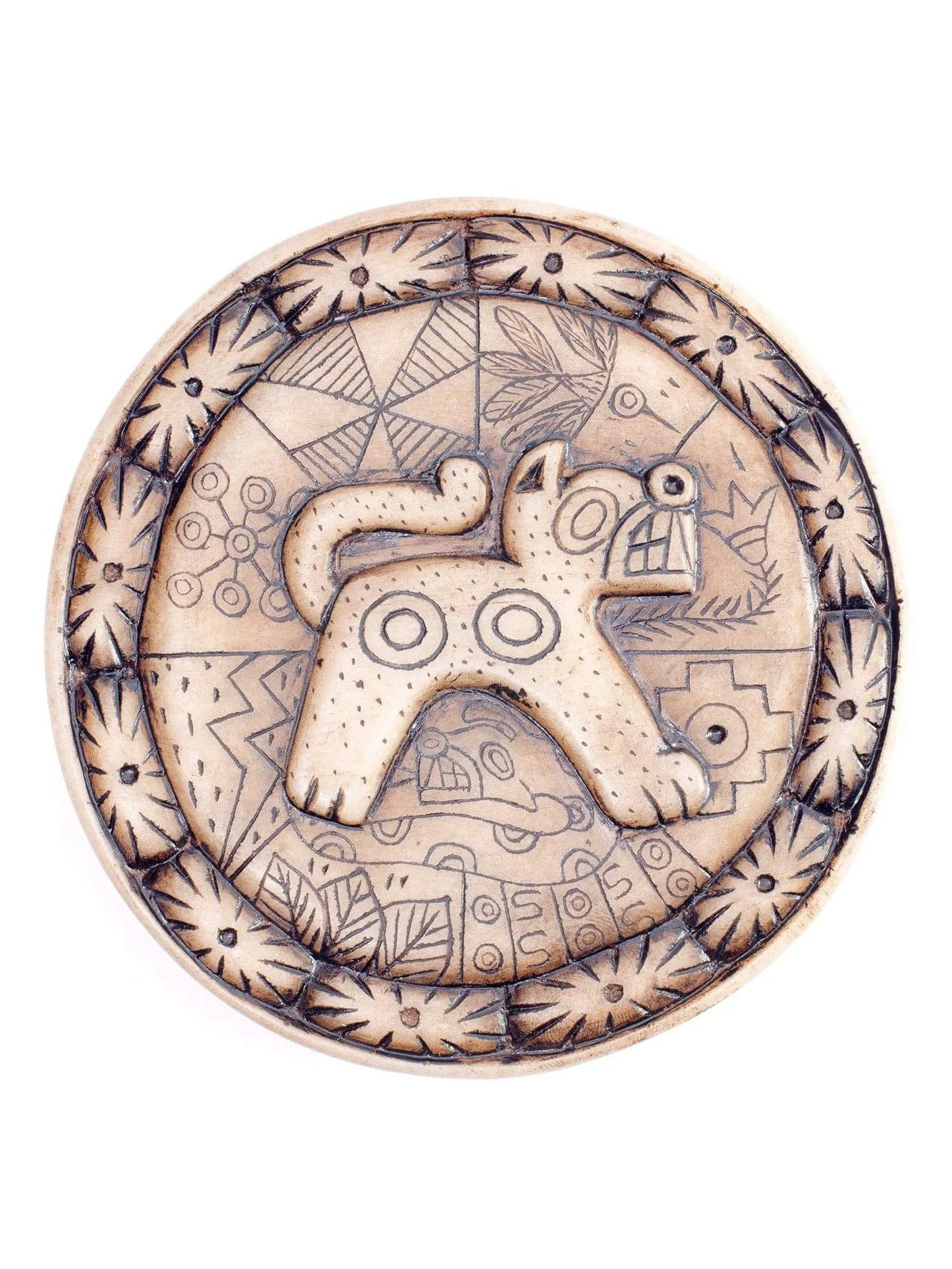 Andean Symbology Tile - Jaguar - Round