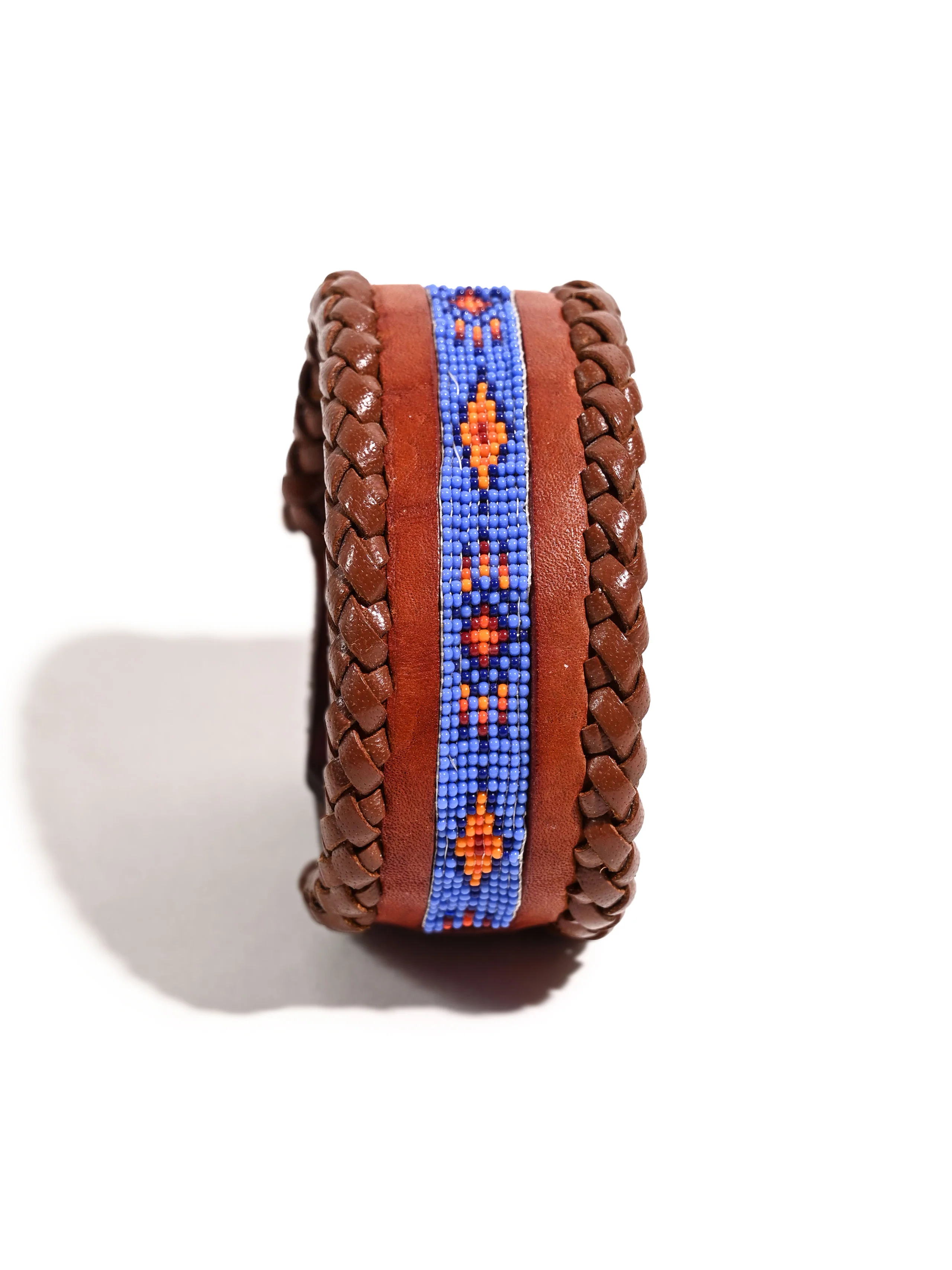 Artisan Leather Cuff Bracelet - Image 2