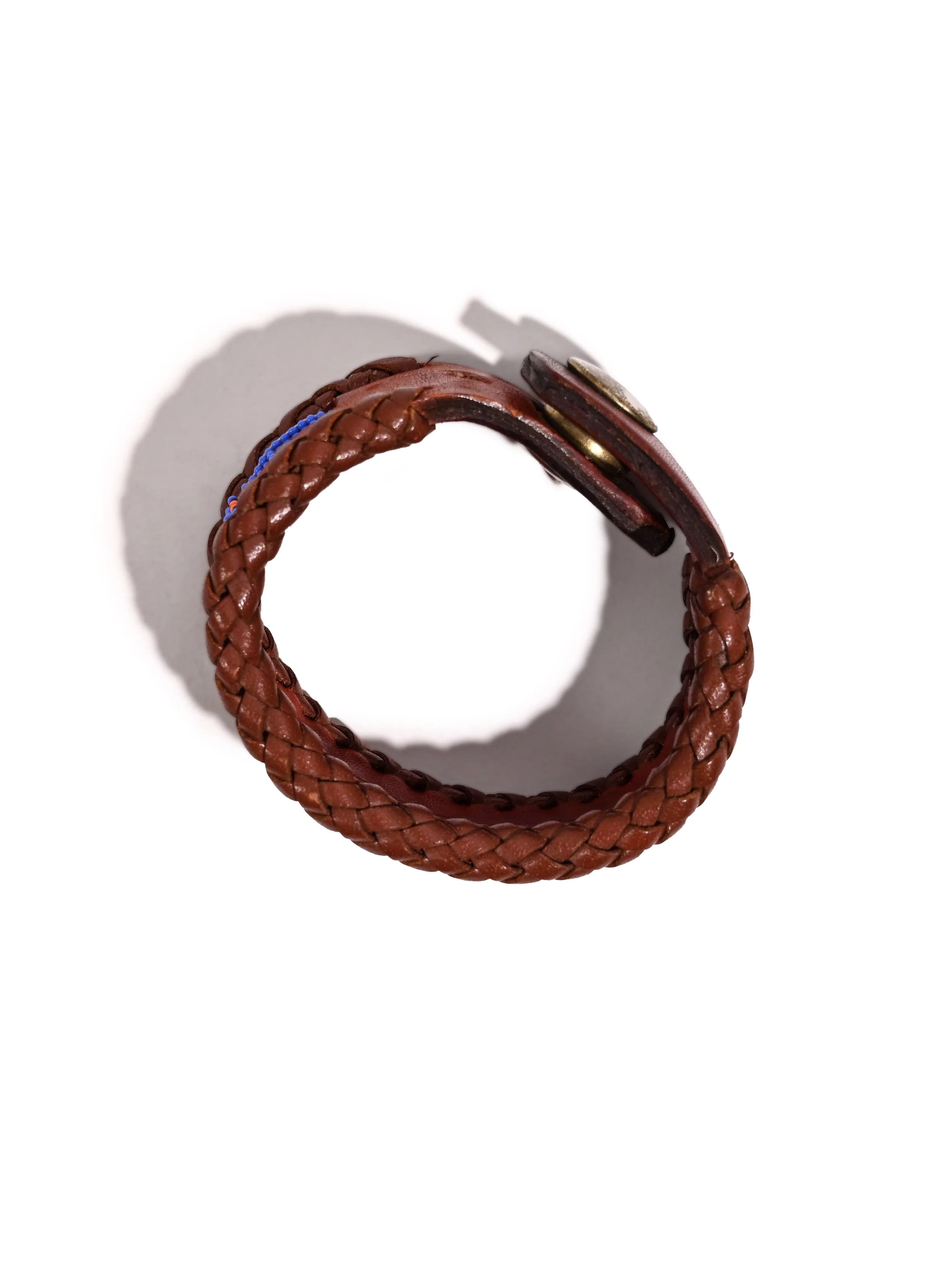 Artisan Leather Cuff Bracelet - Image 4