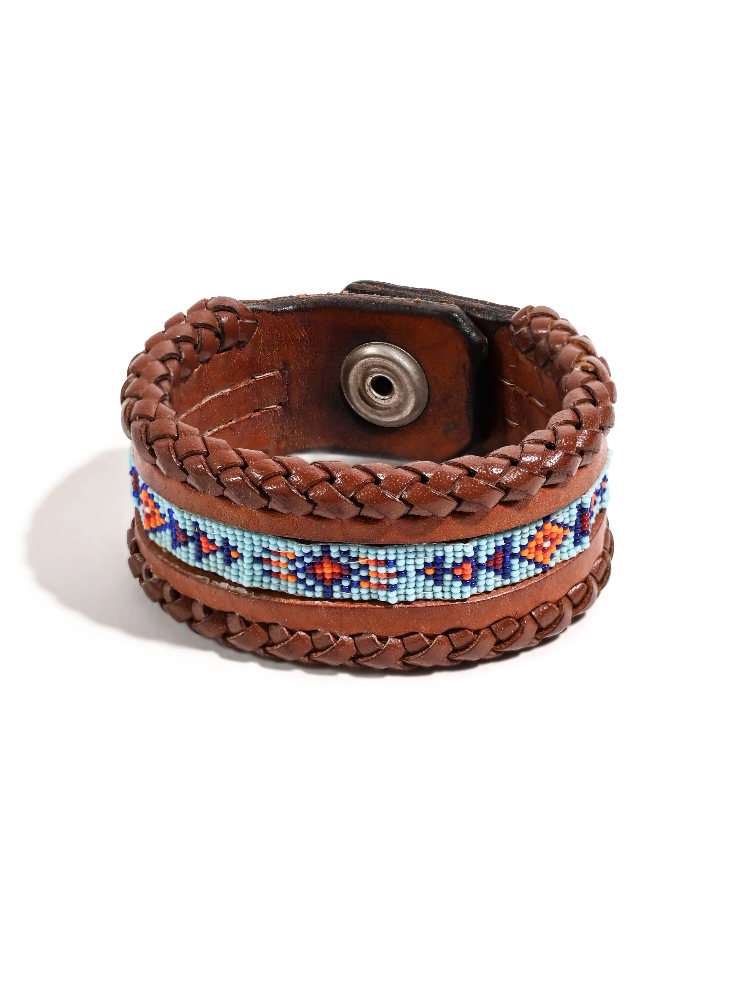 Artisan Leather Cuff Bracelet - Image 7