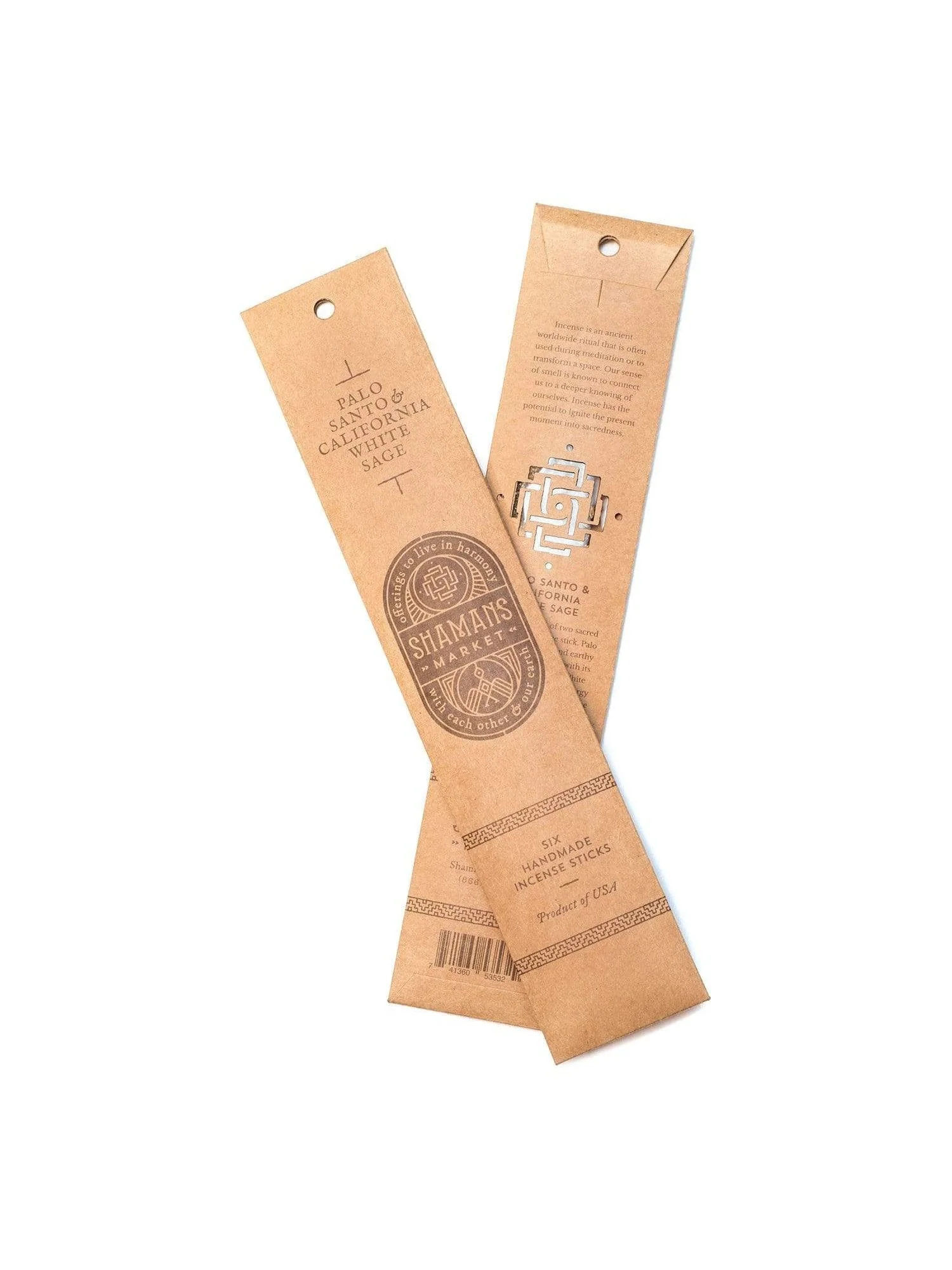 Artisan Palo Santo and California White Sage Incense Sticks - 11 in