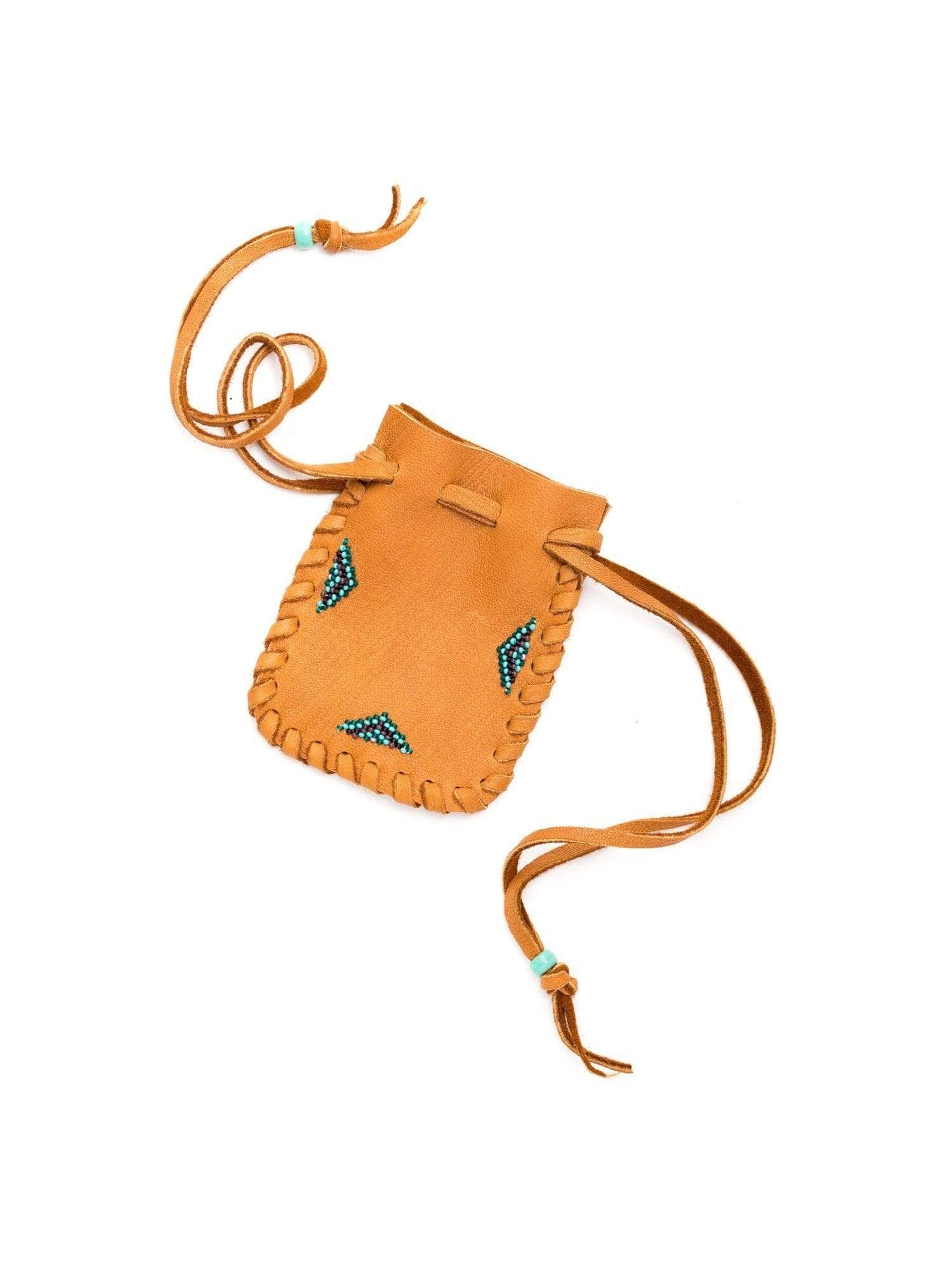 Beaded Leather Medicine Bag - Image 2