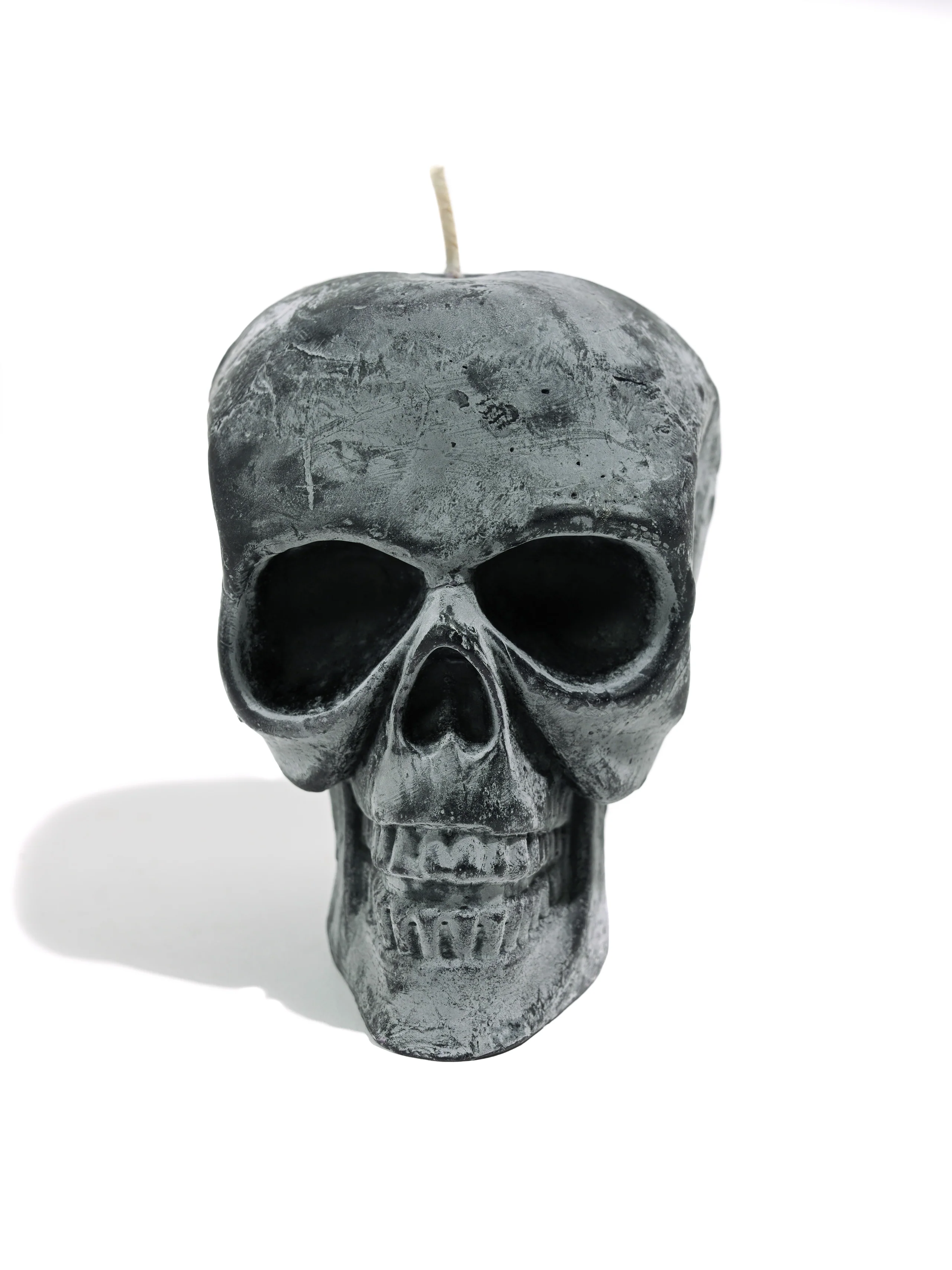 Beeswax Black Skull Candle - Image 3