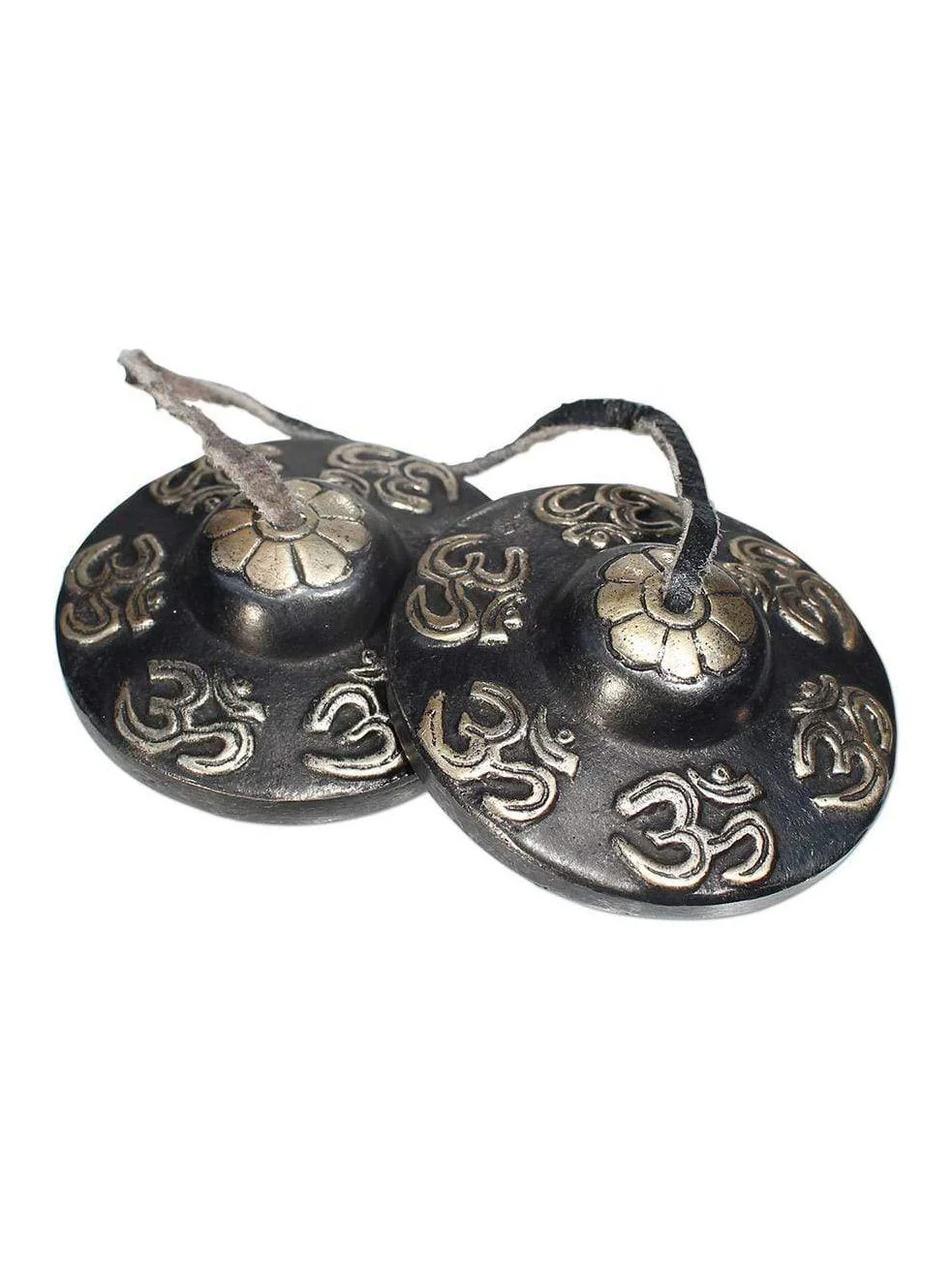 Bronze Eight Auspicious Symbols Tingsha - 1.75 inch - Image 7