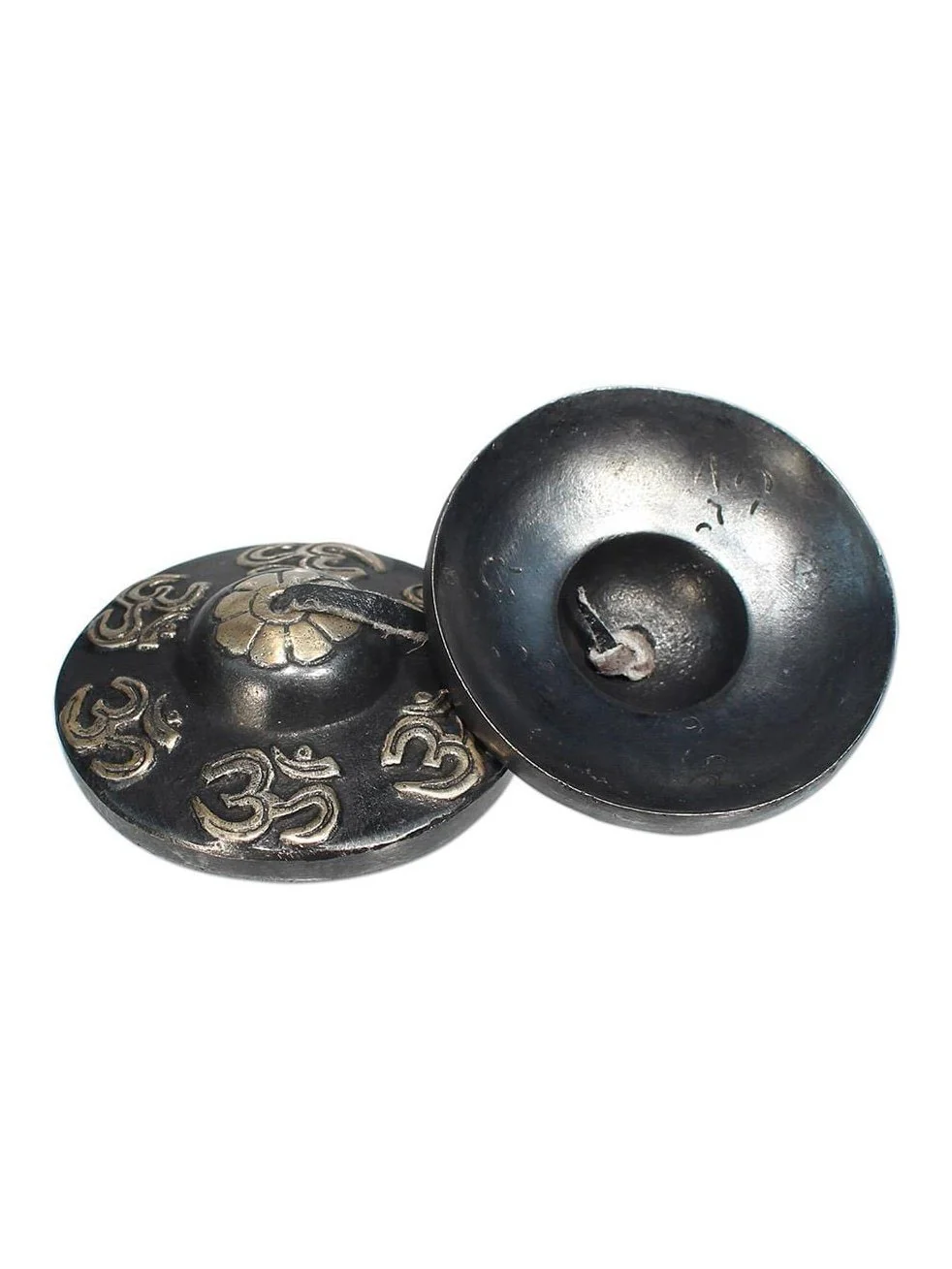 Bronze Eight Auspicious Symbols Tingsha - 1.75 inch - Image 8
