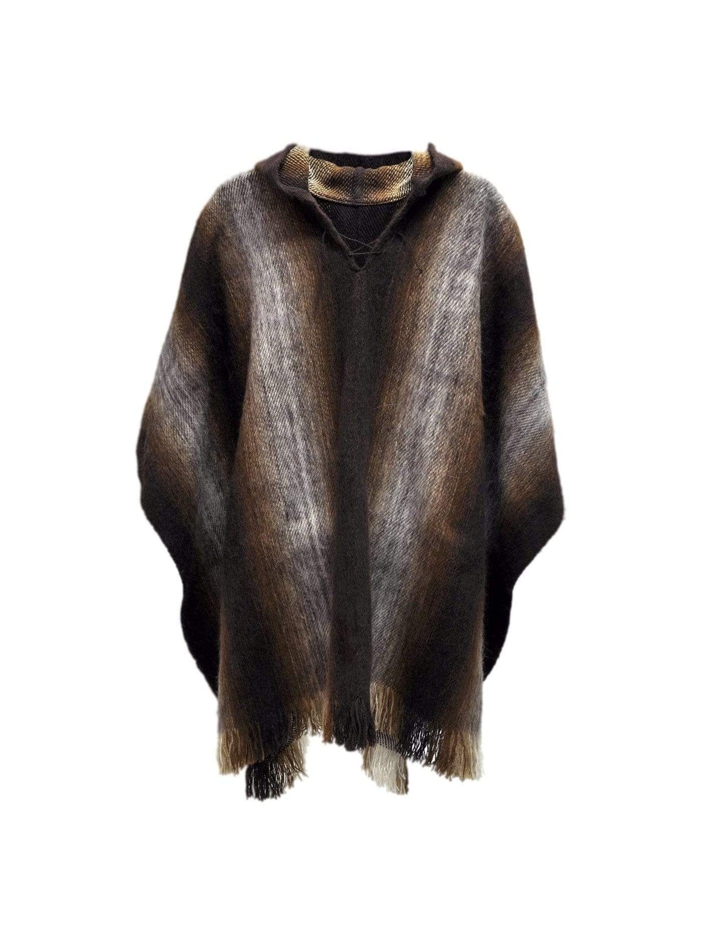 Bolivian "Chacaltaya" Poncho With Hood - Image 3