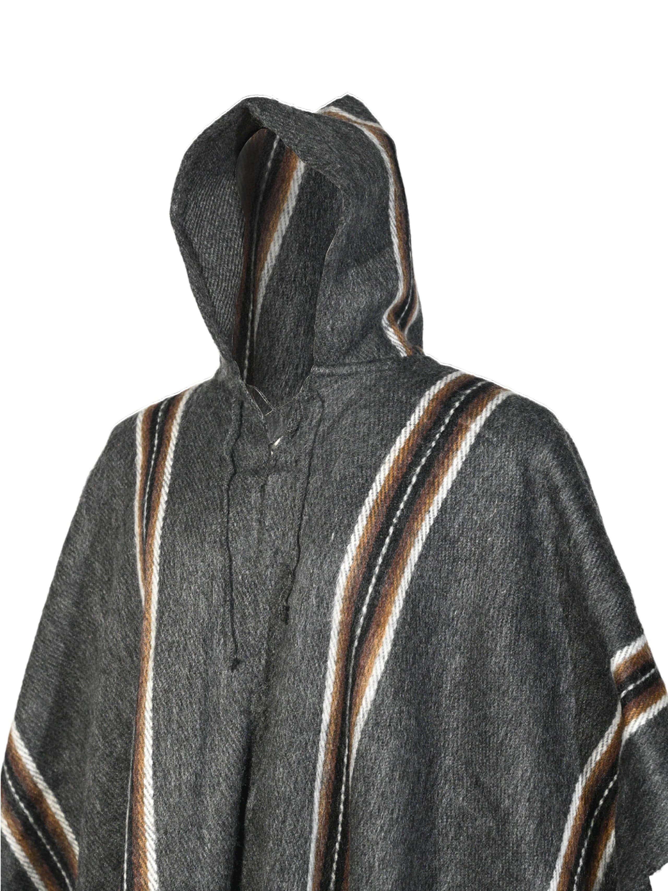 Bolivian "Illimani" Poncho with Hood - Image 11