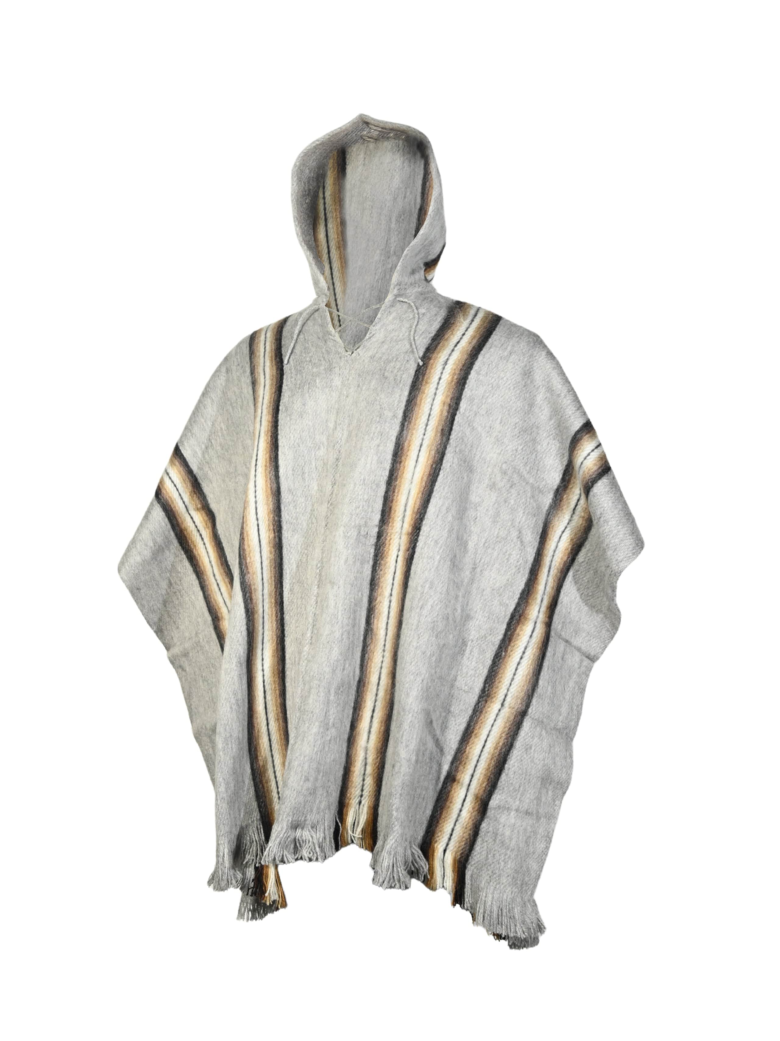 Bolivian "Illimani" Poncho with Hood - Image 12