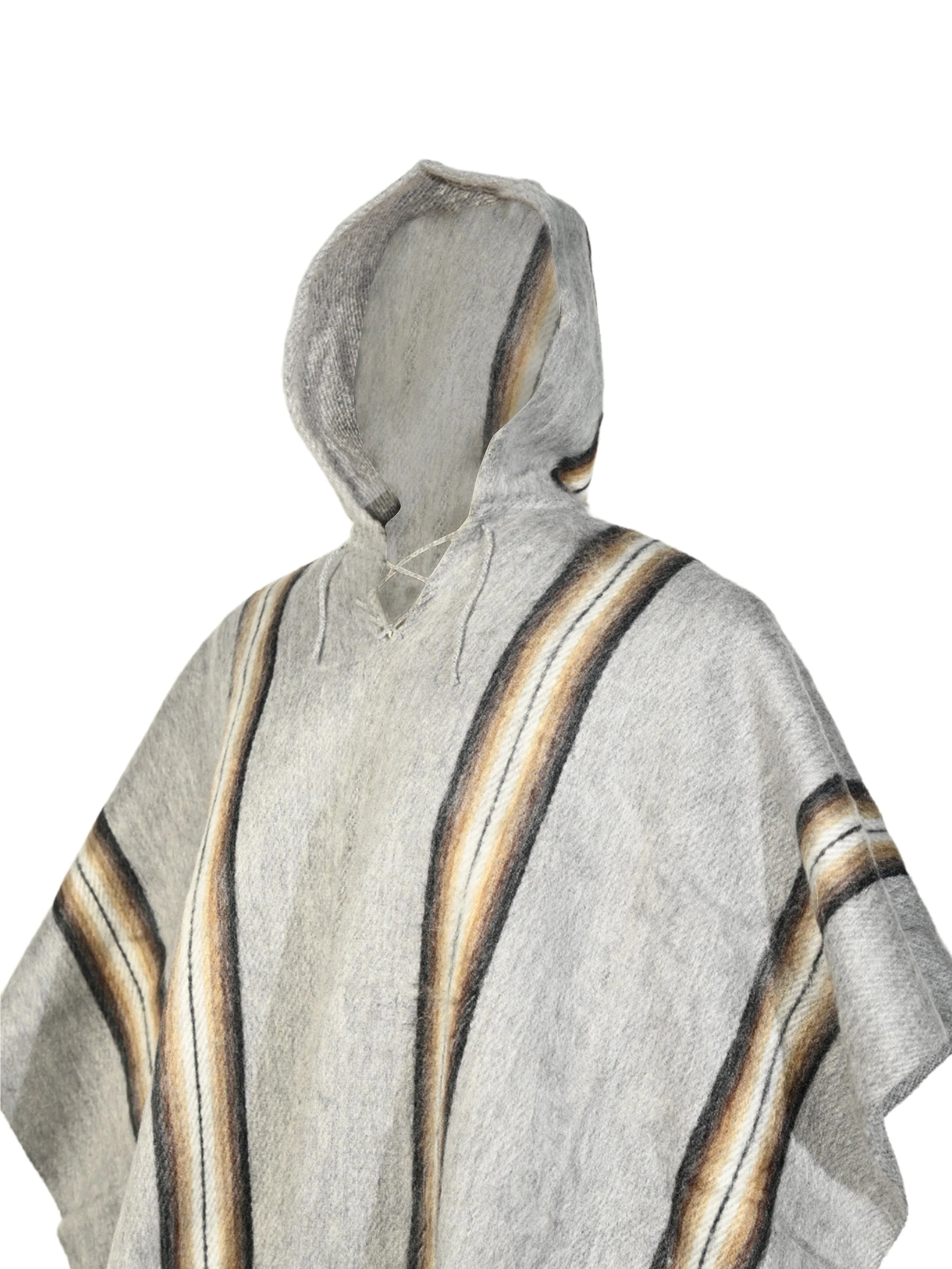 Bolivian "Illimani" Poncho with Hood - Image 13