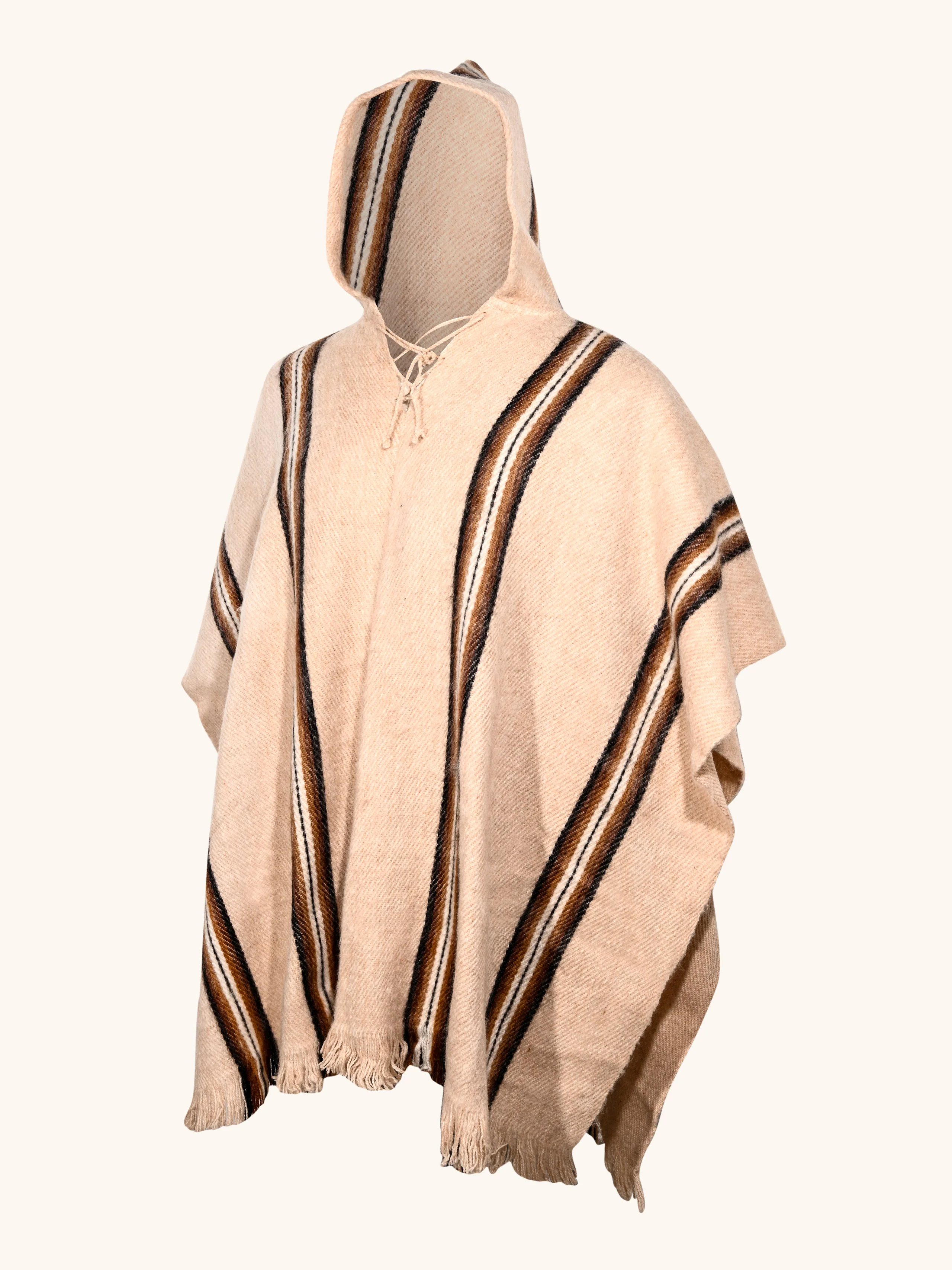 Bolivian "Illimani" Poncho with Hood - Image 15
