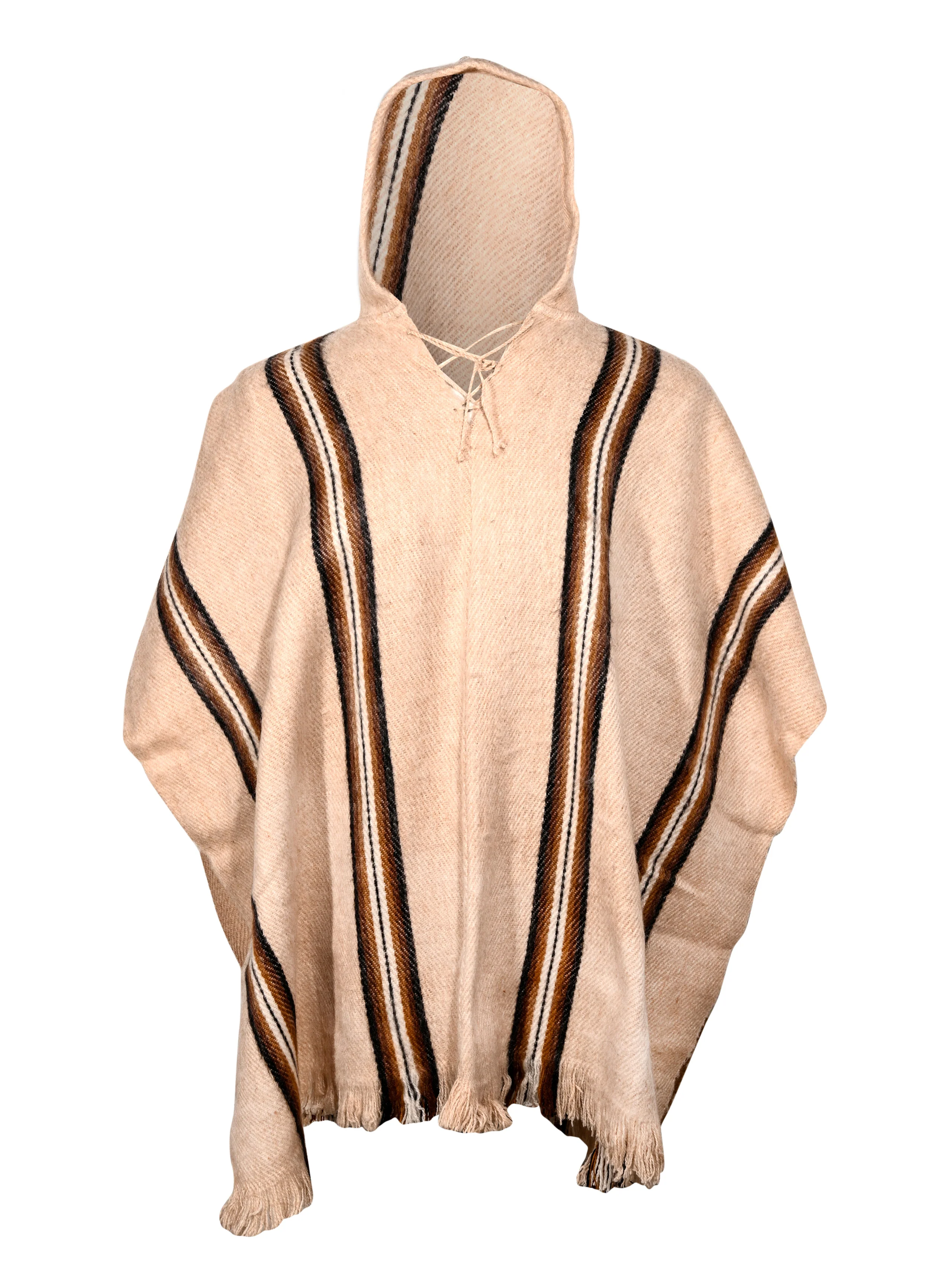 Bolivian "Illimani" Poncho with Hood - Image 16