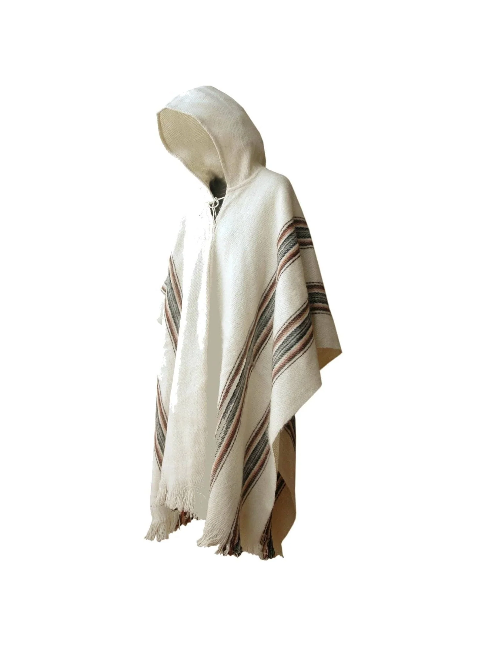 Bolivian "Illimani" Poncho with Hood - Image 2