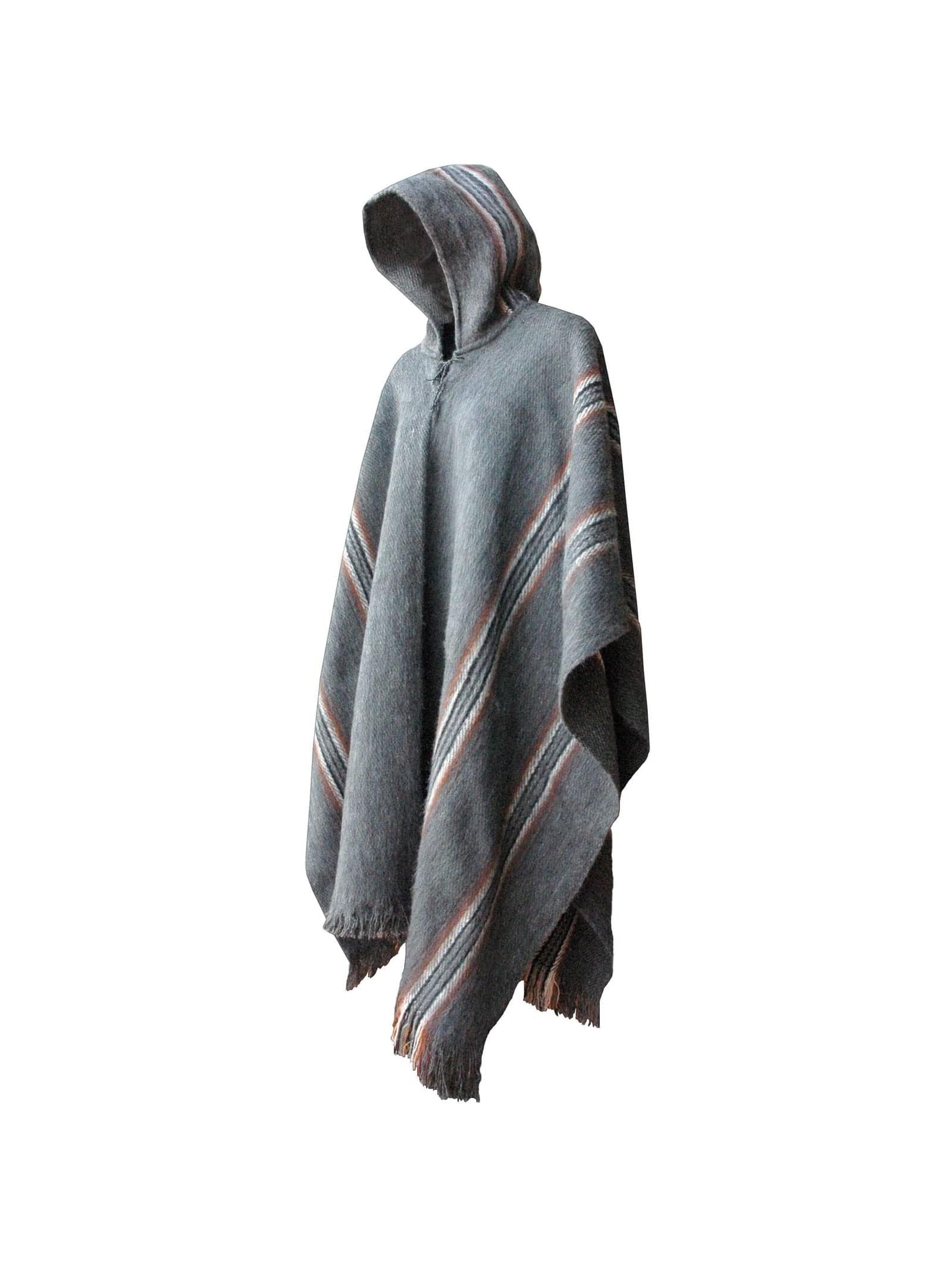 Bolivian "Illimani" Poncho with Hood - Image 4