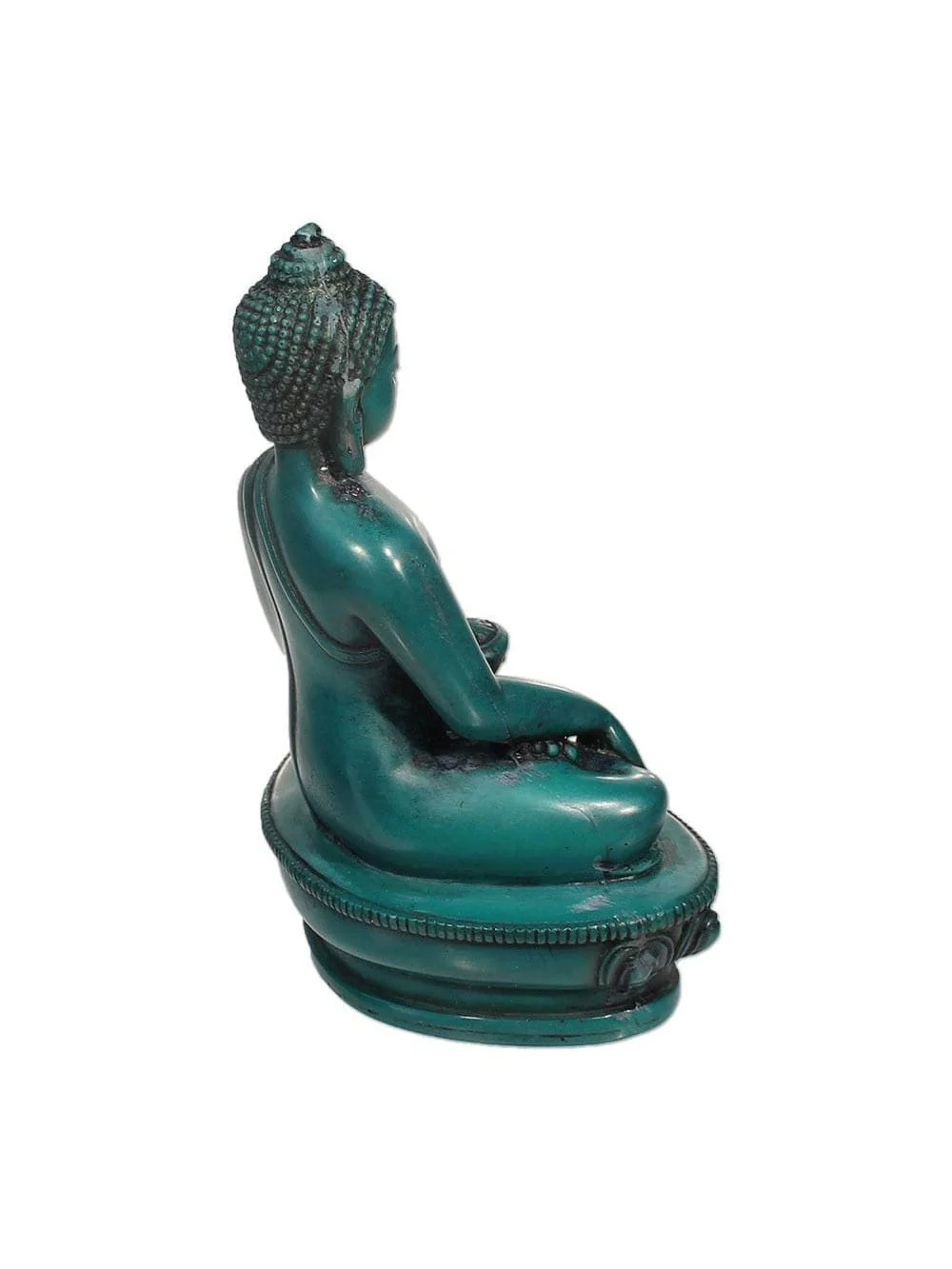 Buddha Turquoise Resin Statue - 5.5 in - Image 3