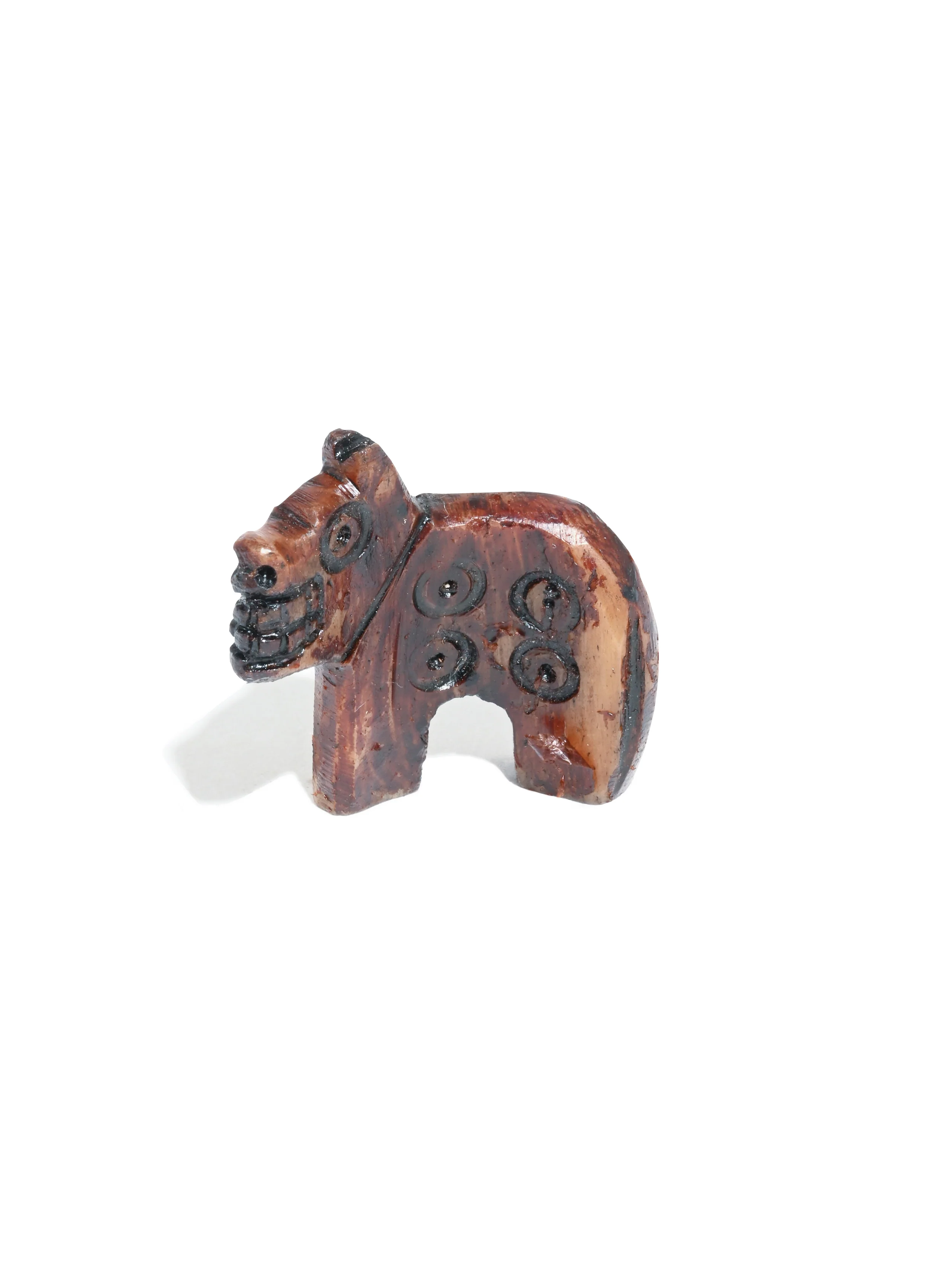 Carved Bone Jaguar Amulet - Image 2