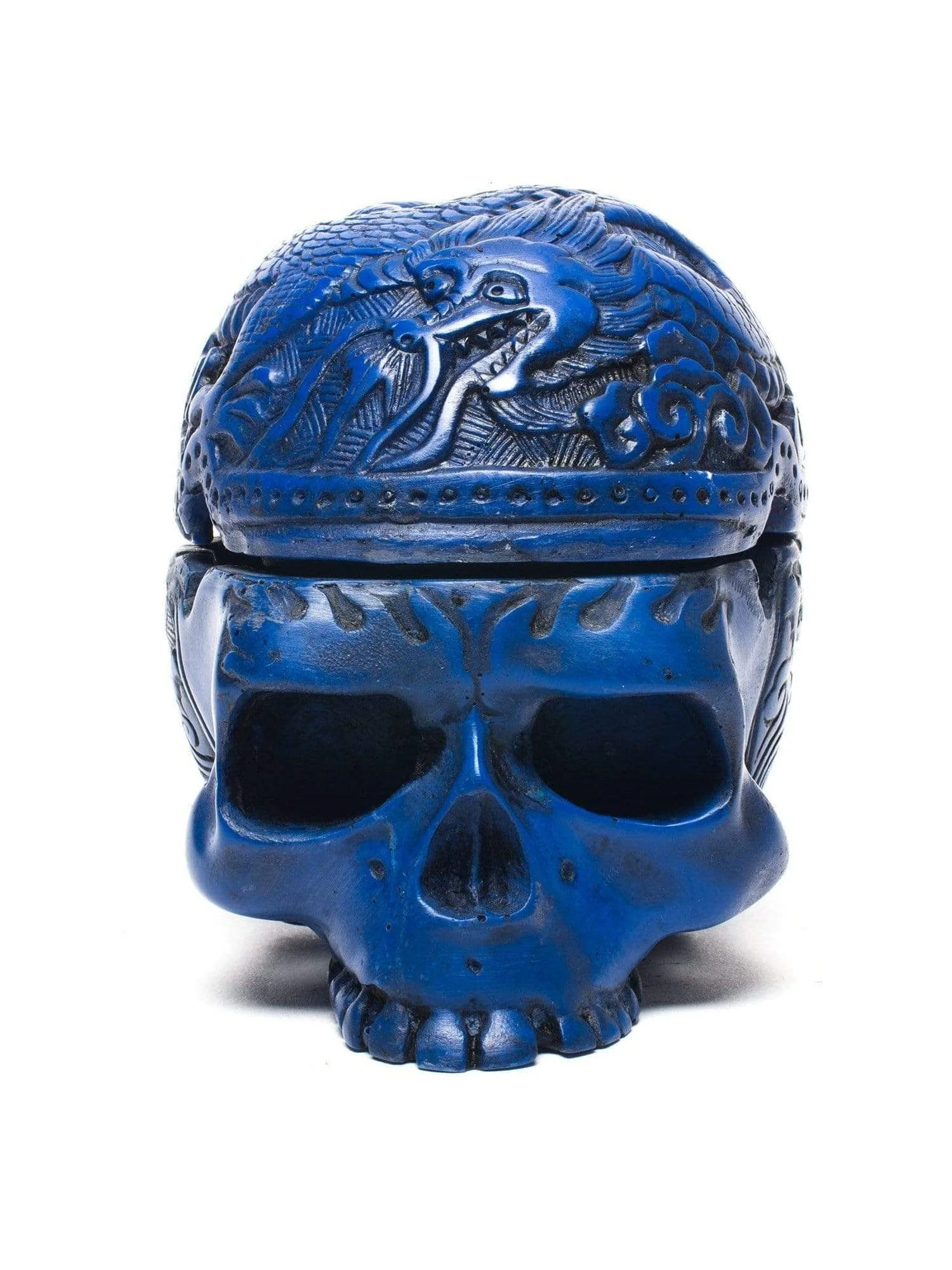 Carved Resin Skull Incense Burner - Image 3