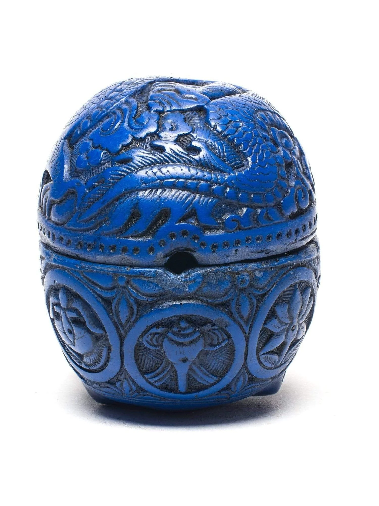 Carved Resin Skull Incense Burner - Image 4
