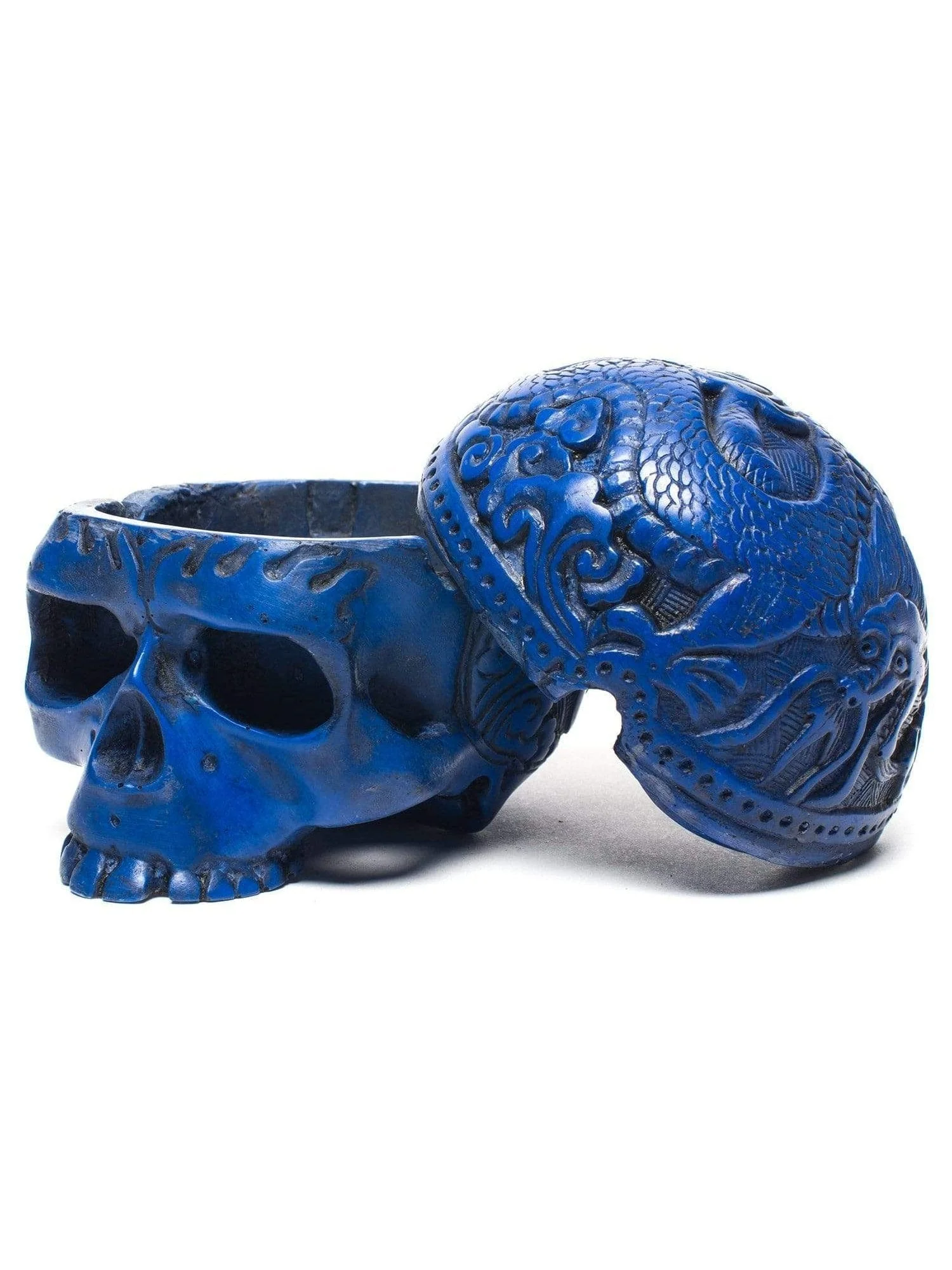Carved Resin Skull Incense Burner - Image 8