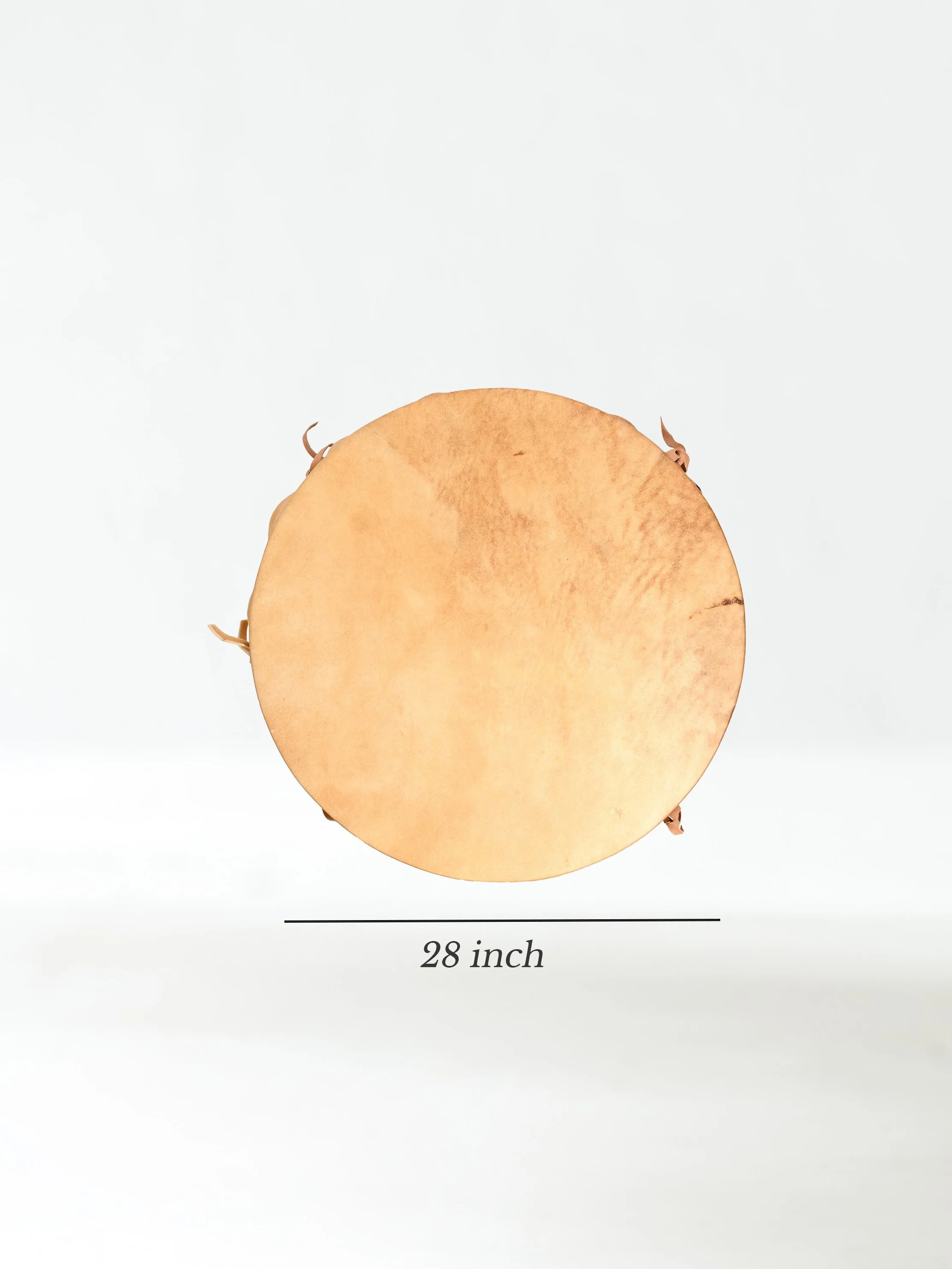 Ceremonial Native American Style Buffalo Hide Double-Sided Drum with Stand - Image 10