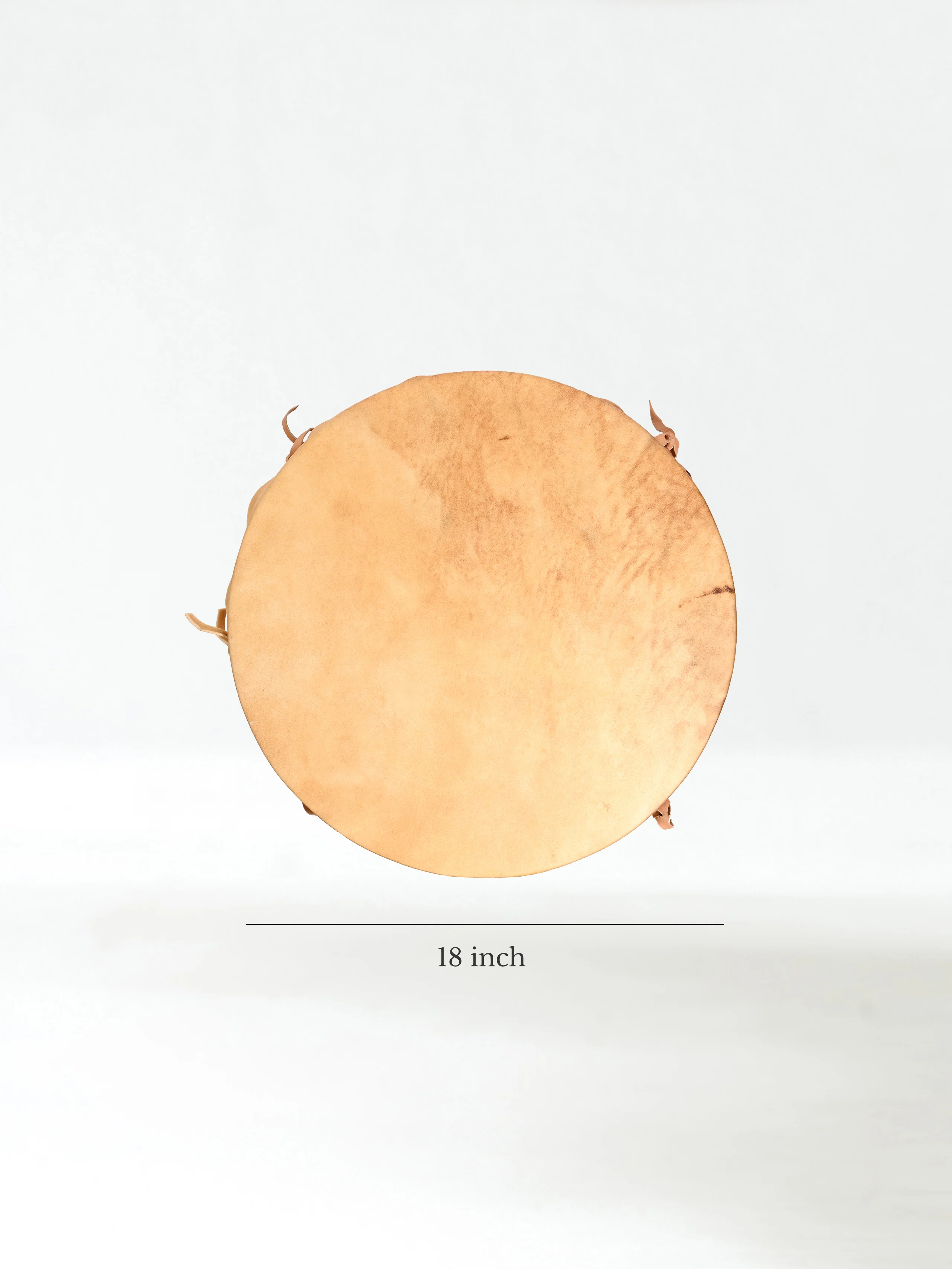 Ceremonial Native American Style Buffalo Hide Double-Sided Drum with Stand - Image 8