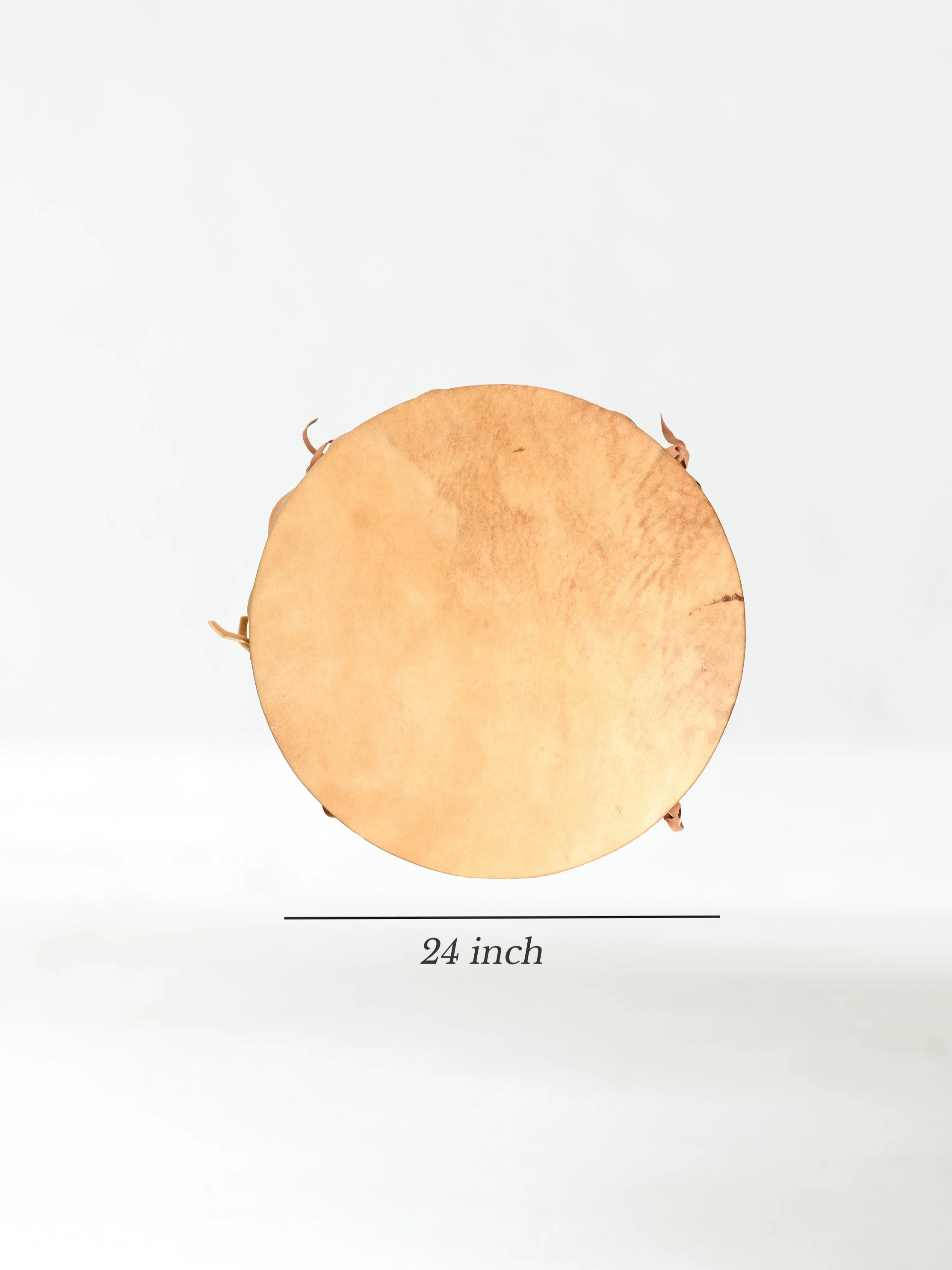 Ceremonial Native American Style Buffalo Hide Double-Sided Drum with Stand - Image 9