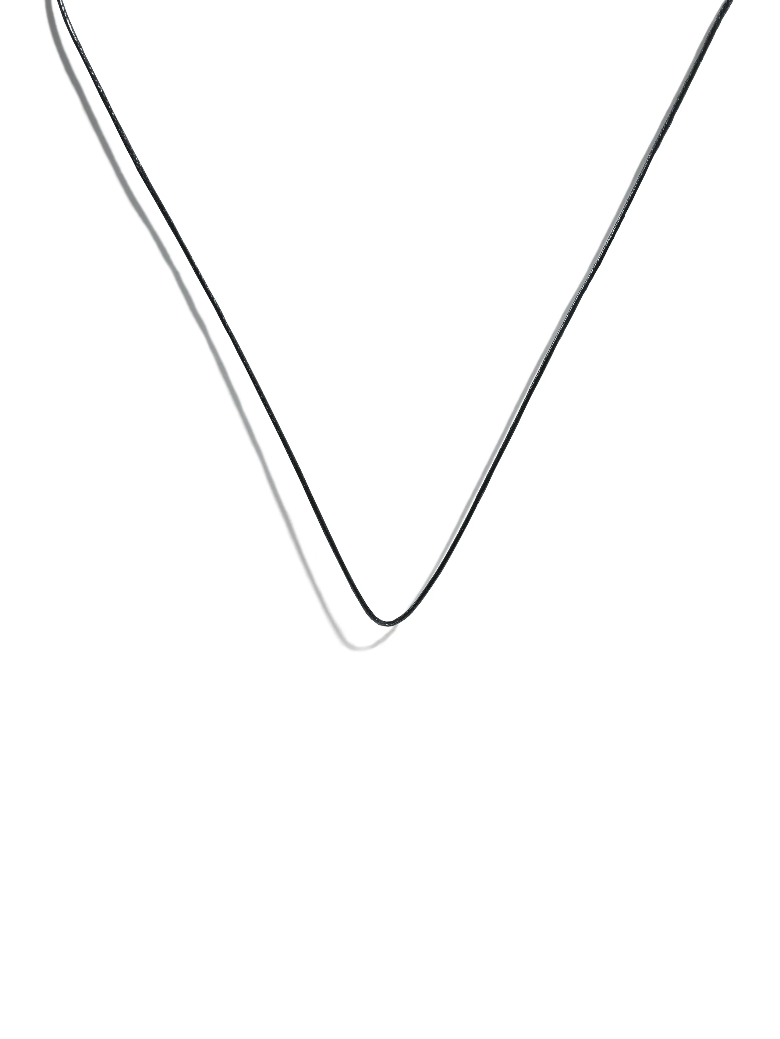 Waxed Cotton Cord Necklace 16-18 in