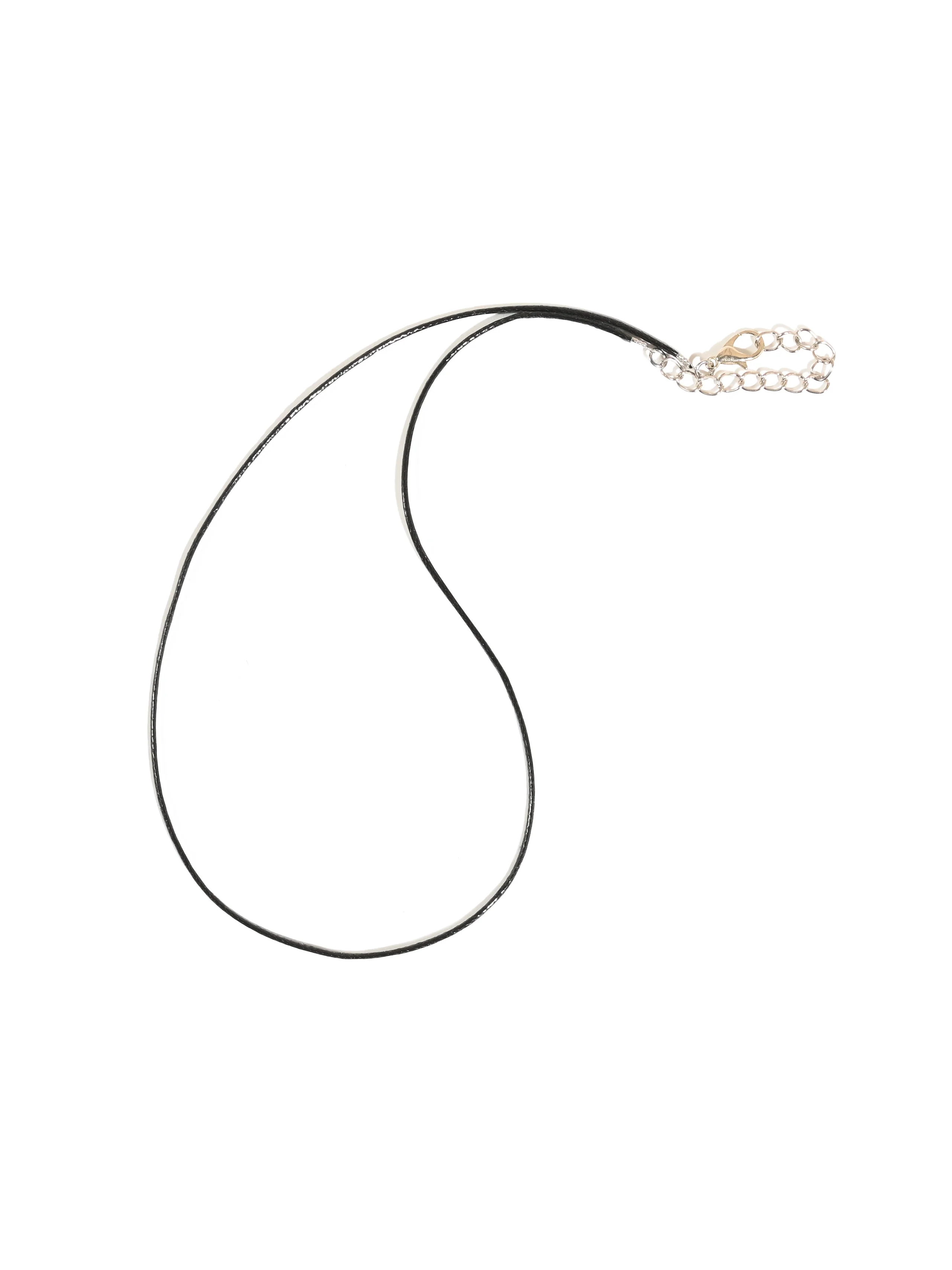 Waxed Cotton Cord Necklace 16-18 in - Image 3