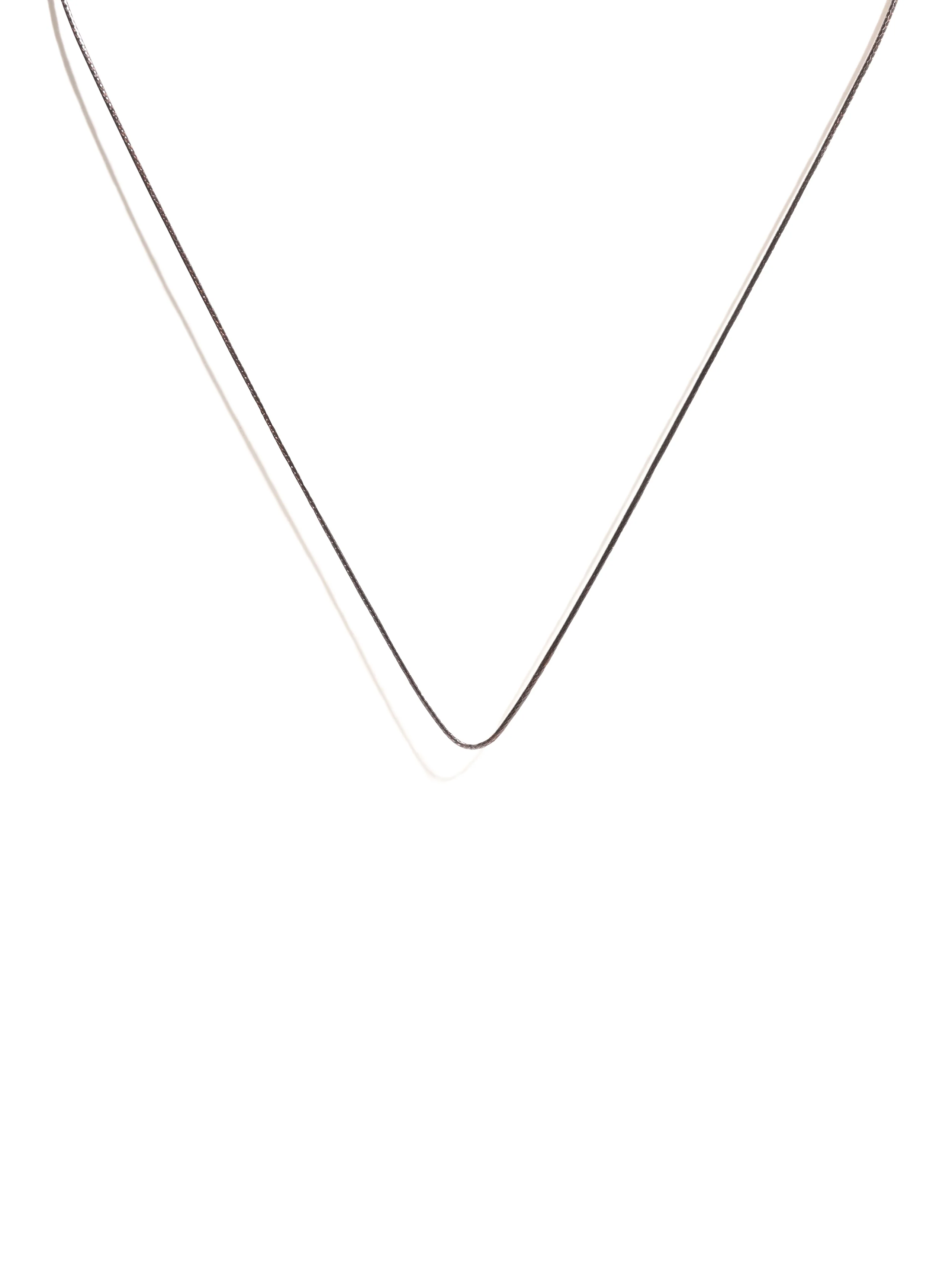 Waxed Cotton Cord Necklace 16-18 in - Image 4