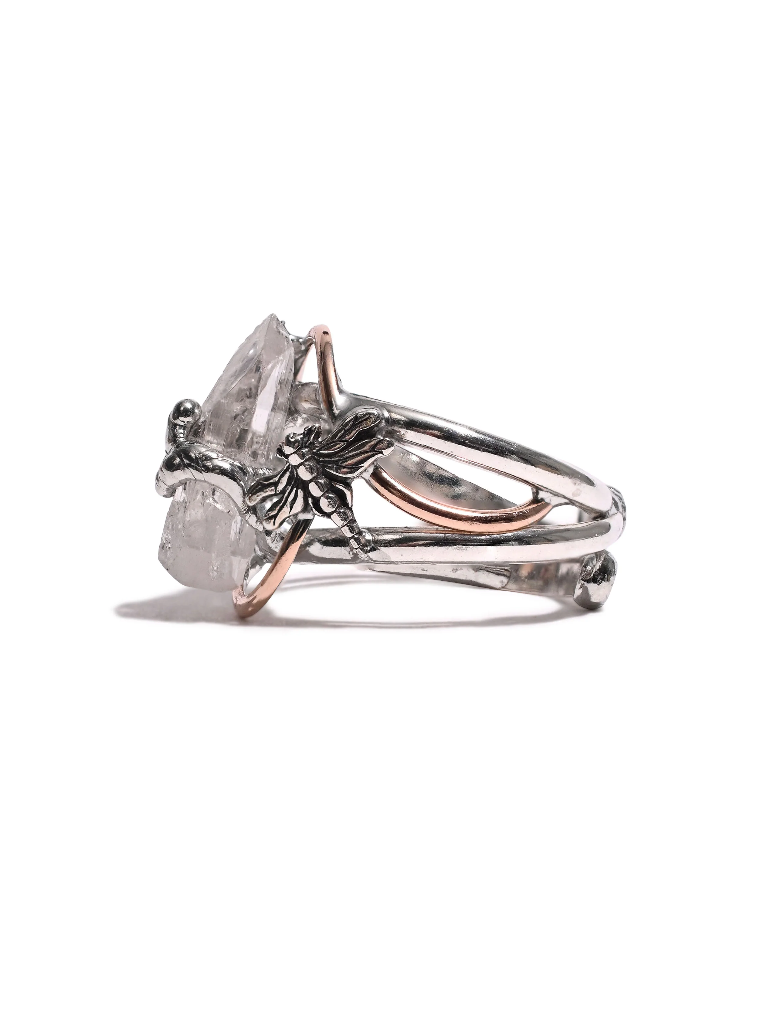 Danburite and Moldavite Ring - Image 4