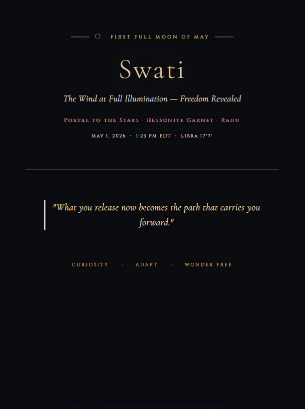 Ritual Guide - Swati for May 2026