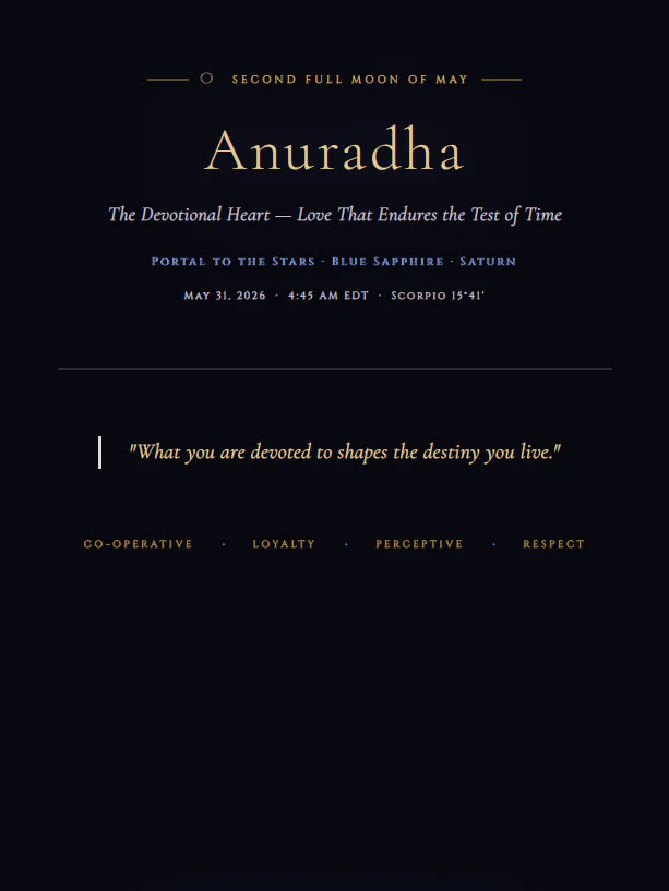 Ritual Guide - Anuradha for May 2026