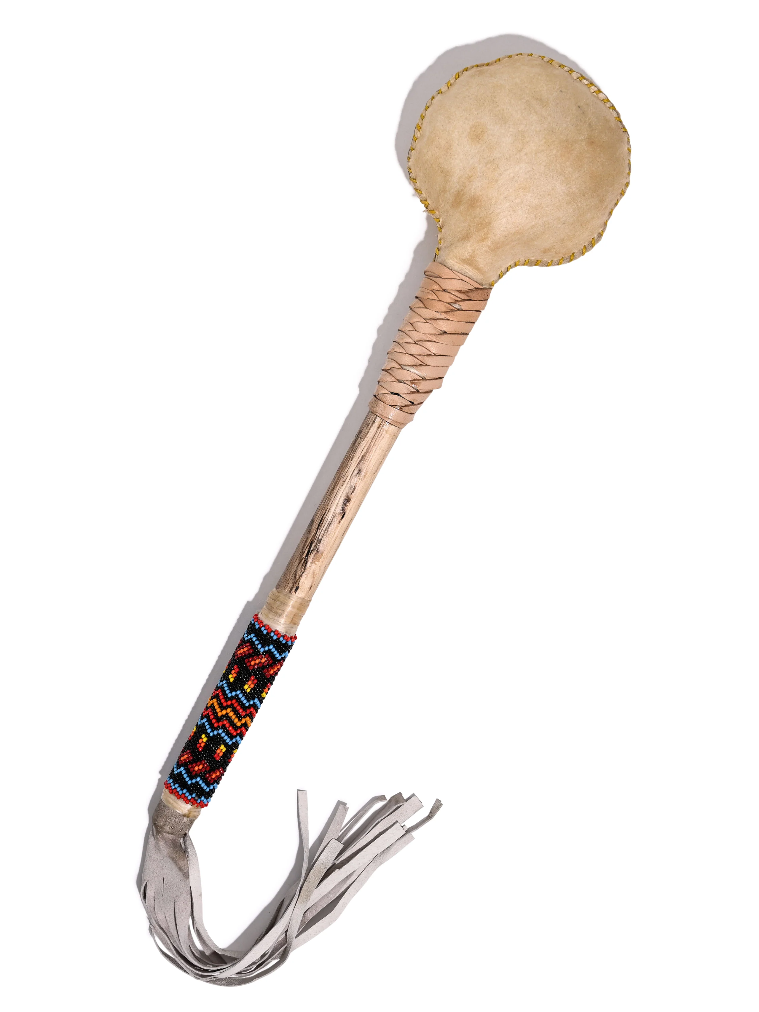 Elk Hide Beaded Rattle - Image 10