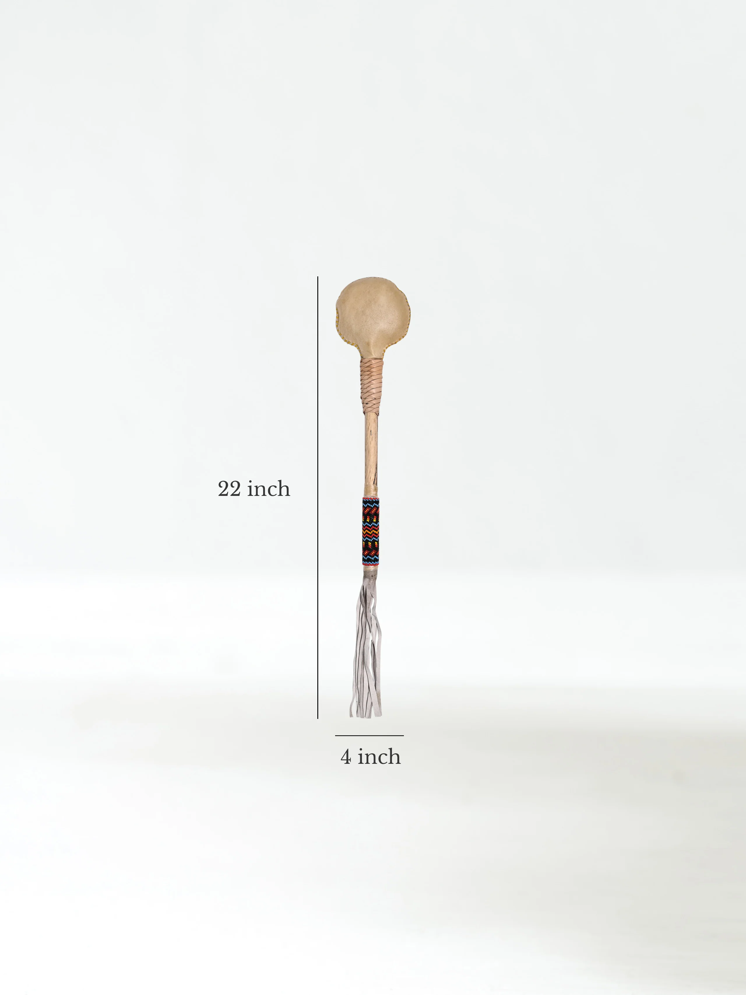 Elk Hide Beaded Rattle - Image 13