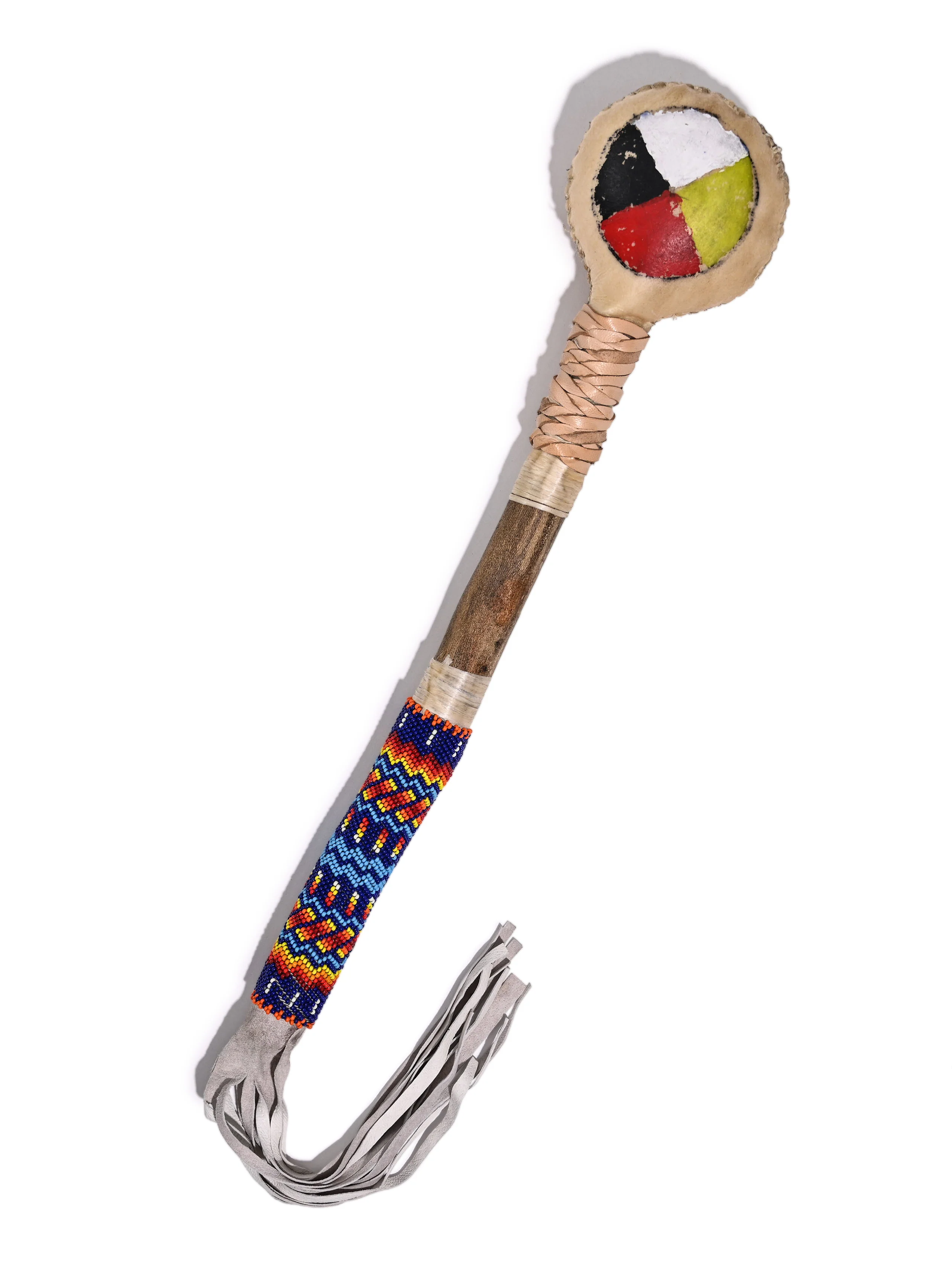 Elk Hide Beaded Rattle - Image 14