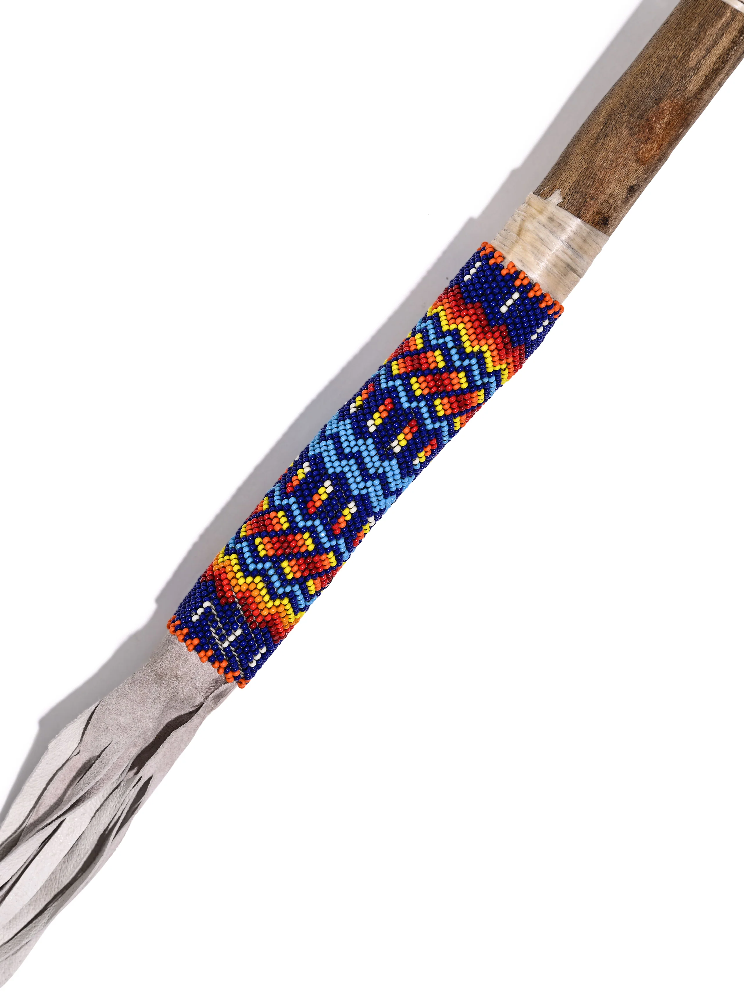 Elk Hide Beaded Rattle - Image 15