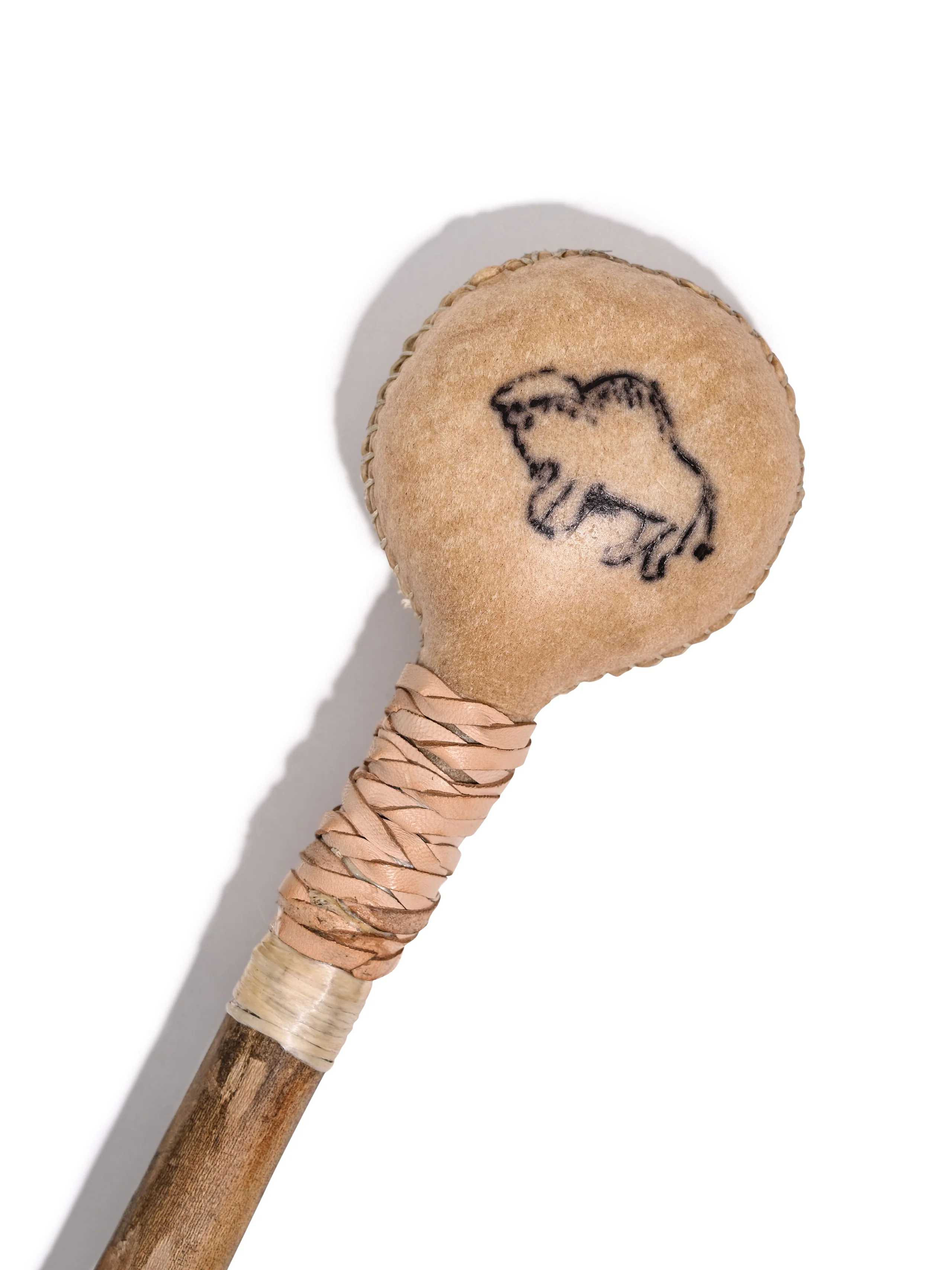 Elk Hide Beaded Rattle - Image 17