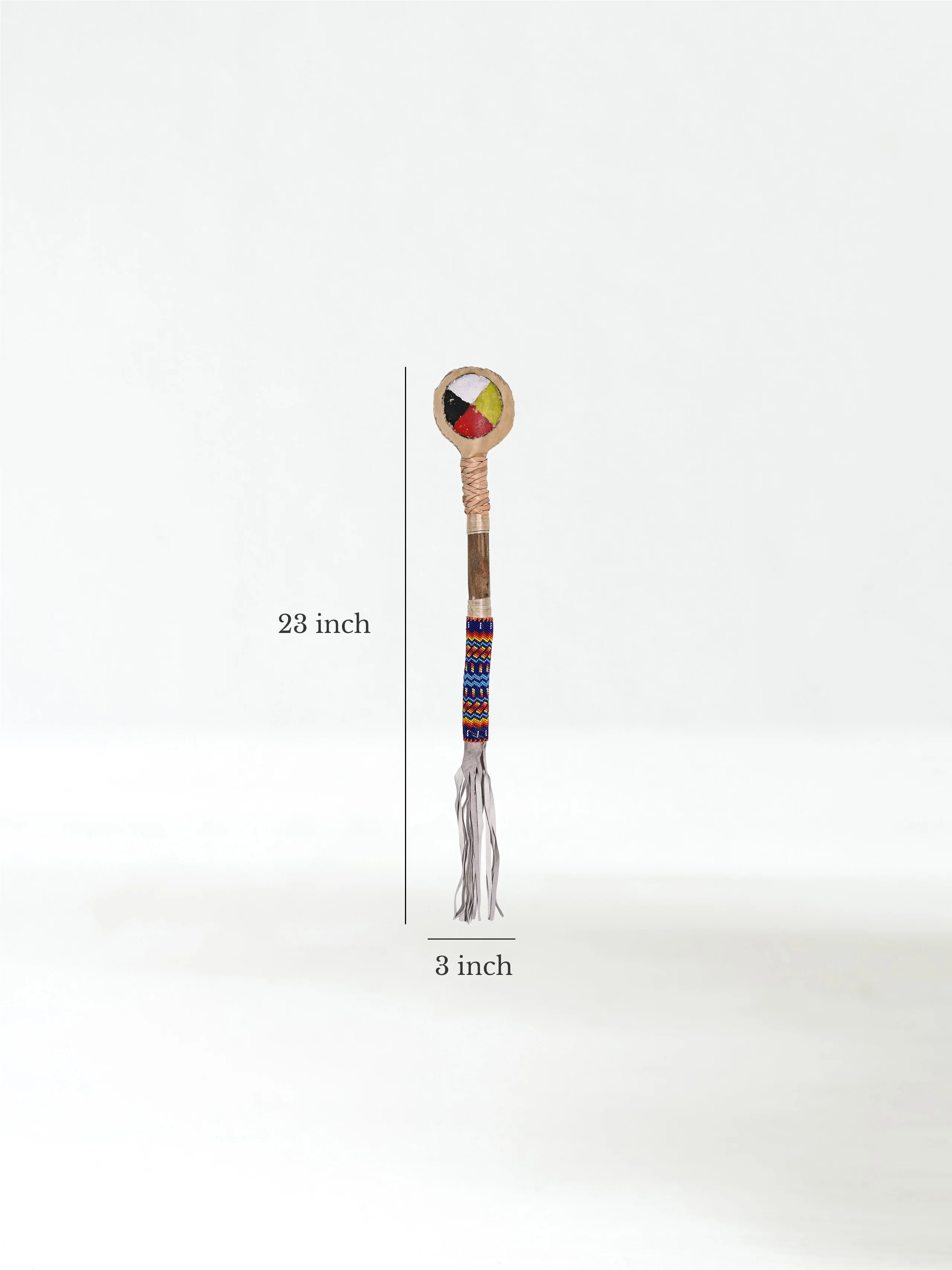 Elk Hide Beaded Rattle - Image 18