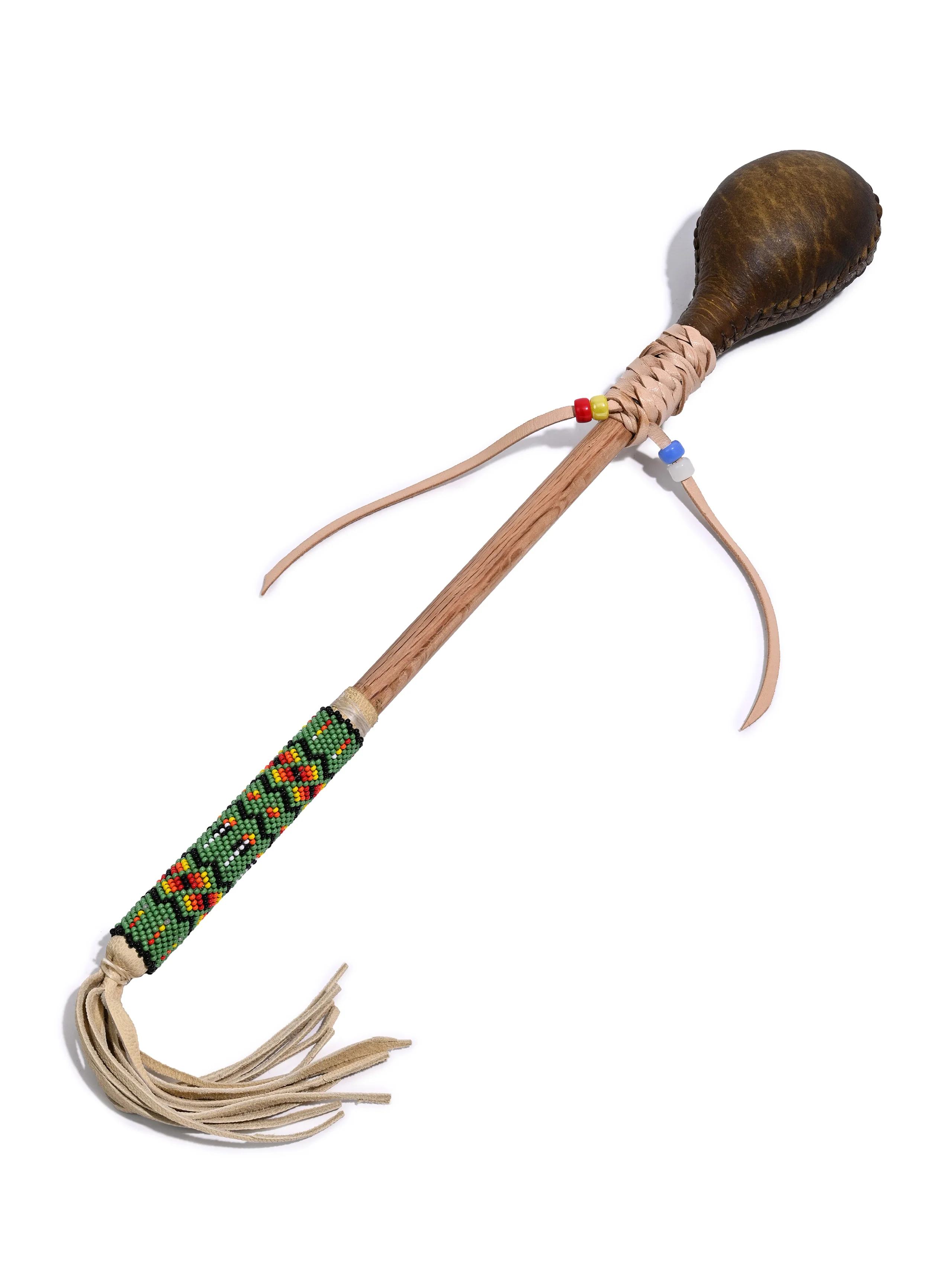 Elk Hide Beaded Rattle - Image 19