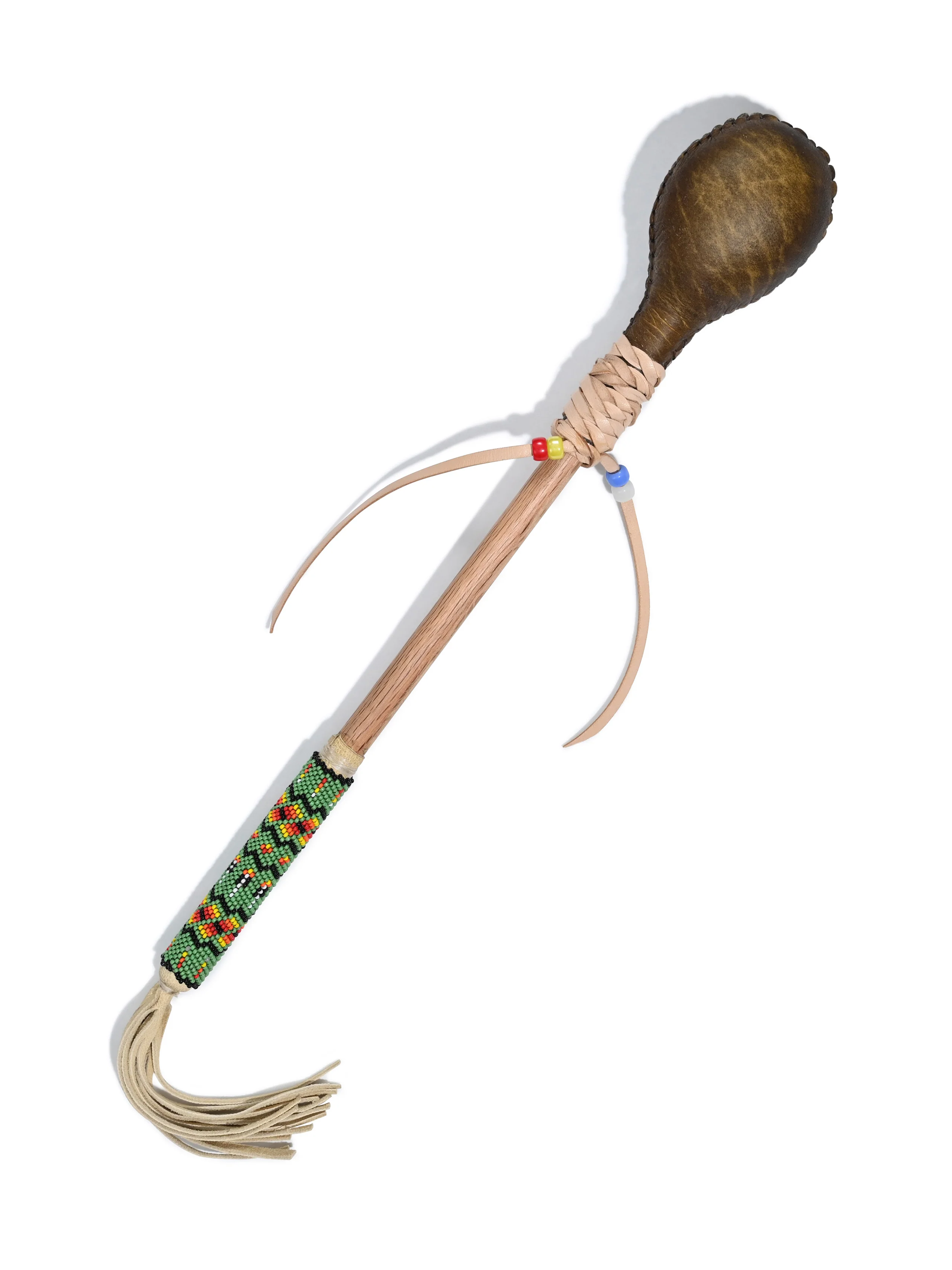 Elk Hide Beaded Rattle - Image 21