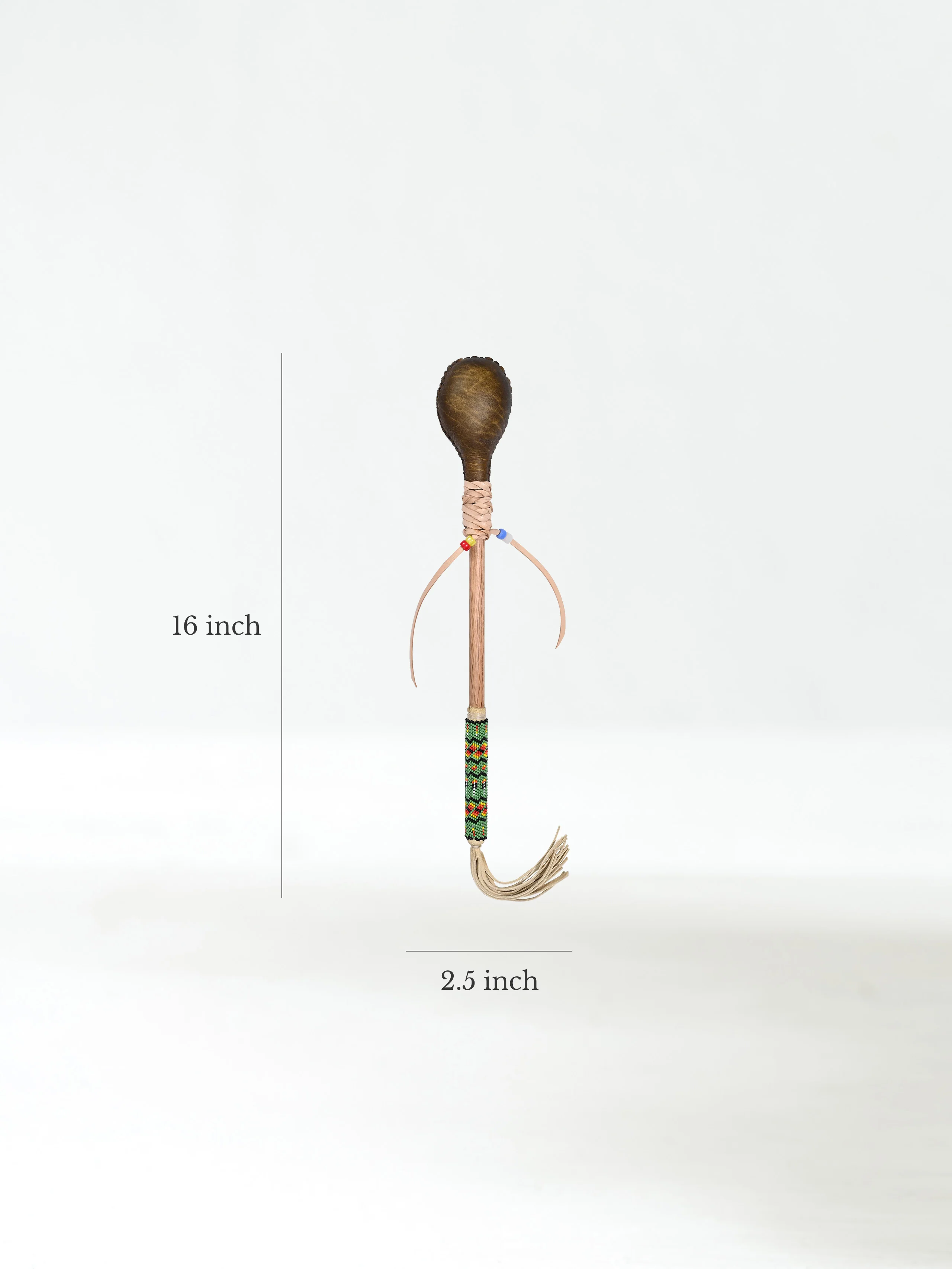 Elk Hide Beaded Rattle - Image 22