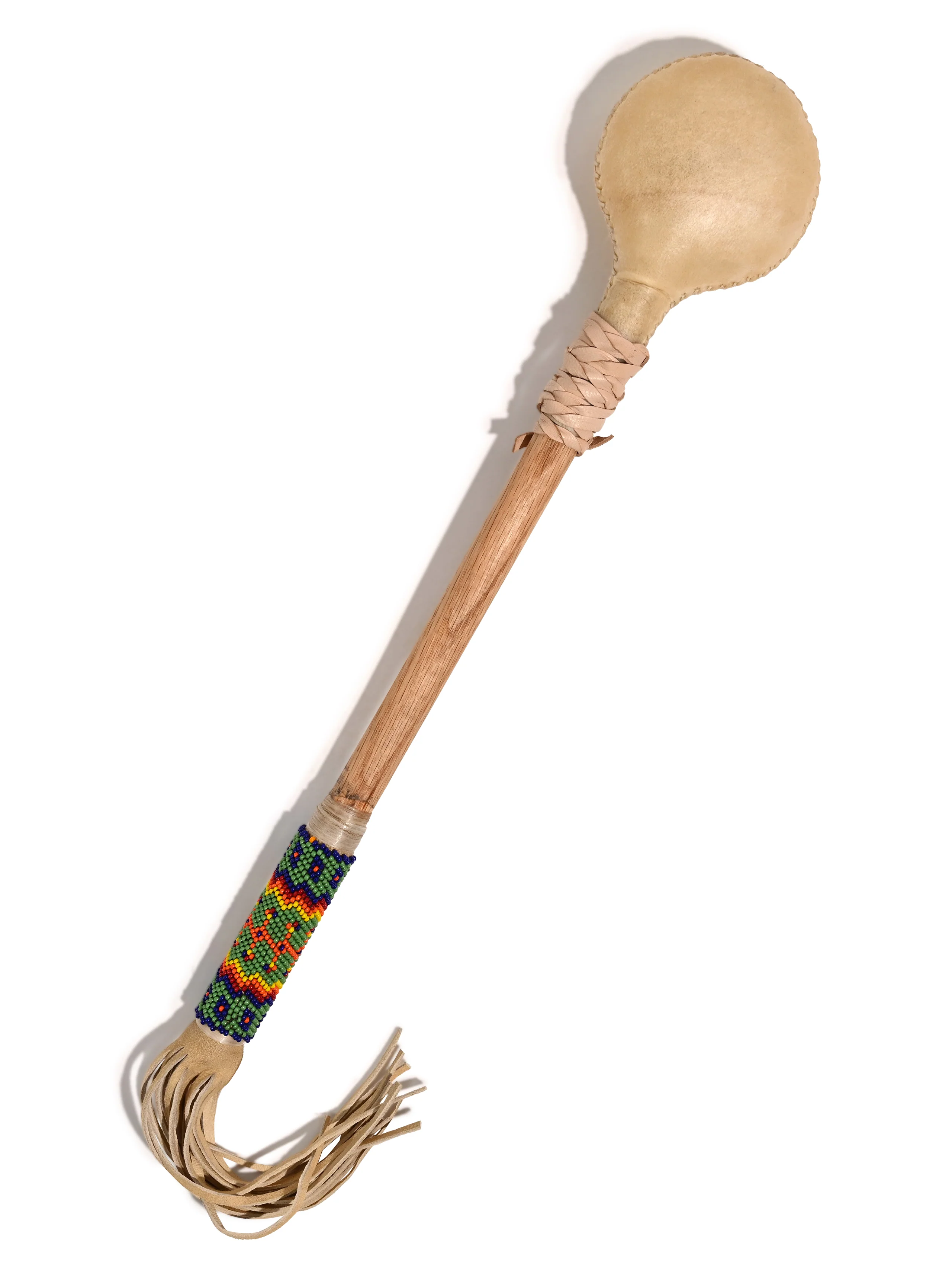 Elk Hide Beaded Rattle - Image 6