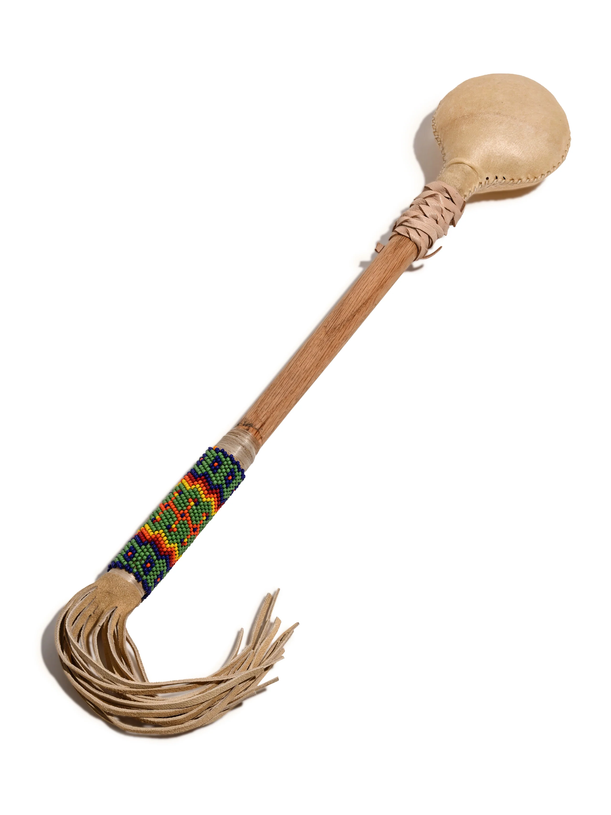 Elk Hide Beaded Rattle - Image 7